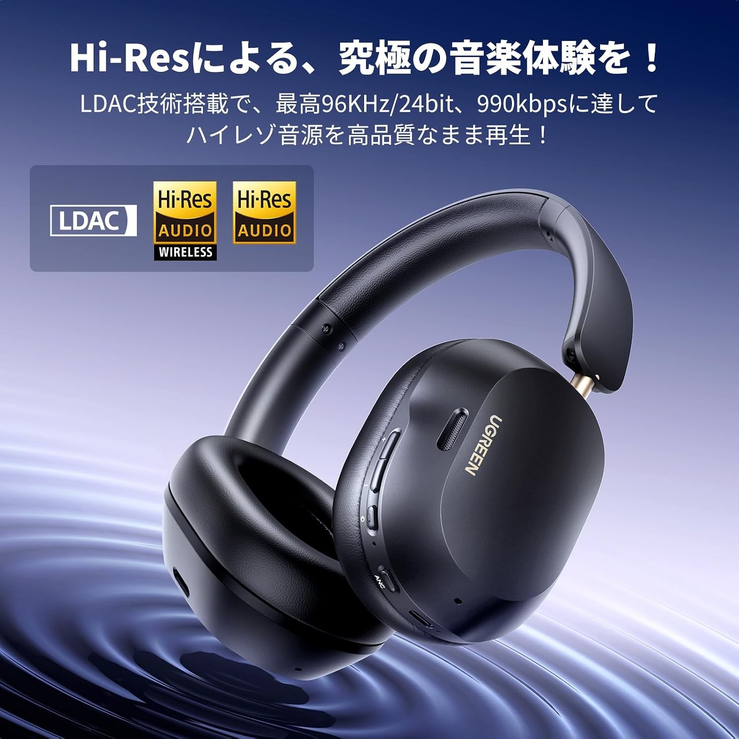 UGREEN headphone Bluetooth wireless headphone Ultra noise canceling [LDAC high-r