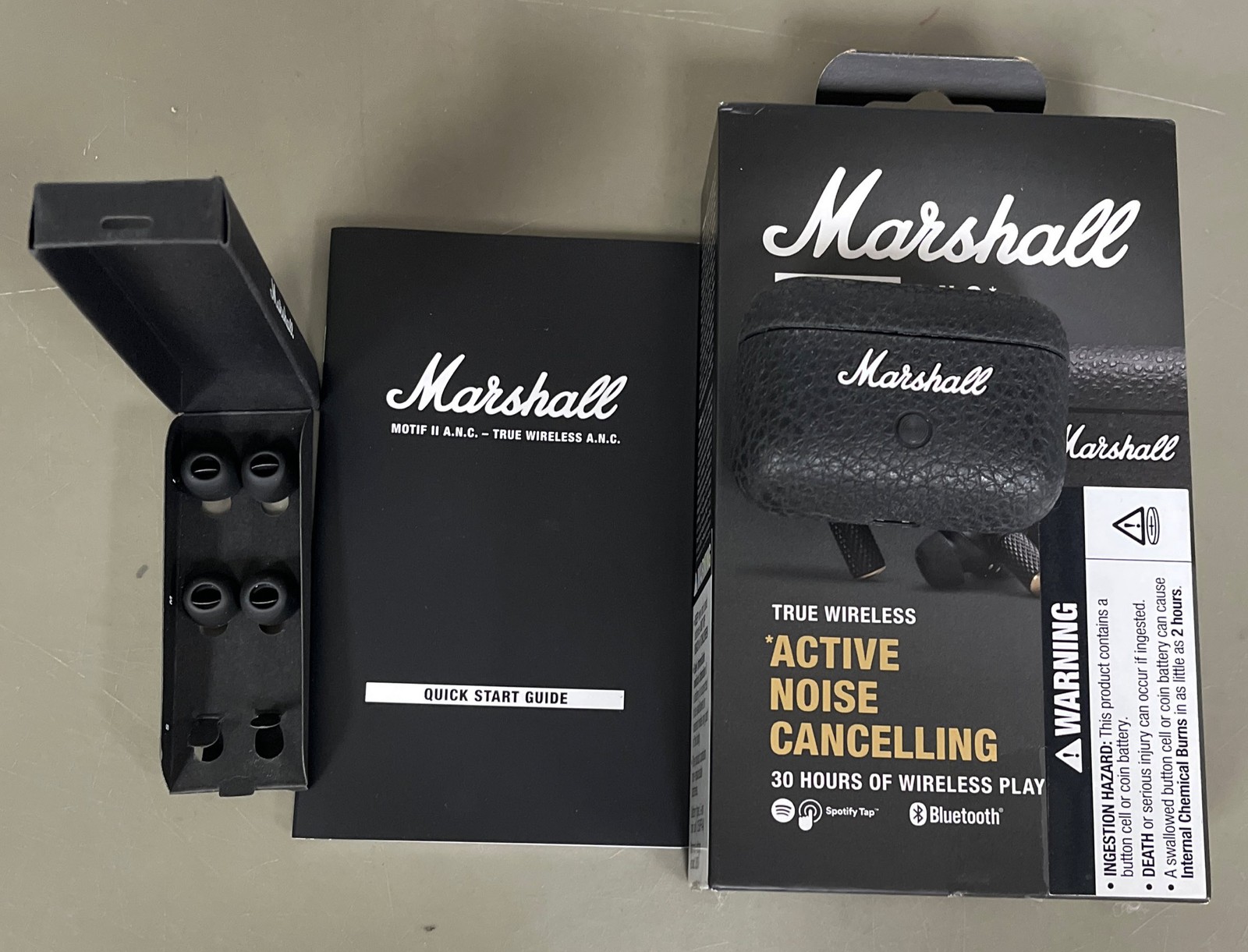 Marshall Motif II ANC Wireless Headphones – Black – Black