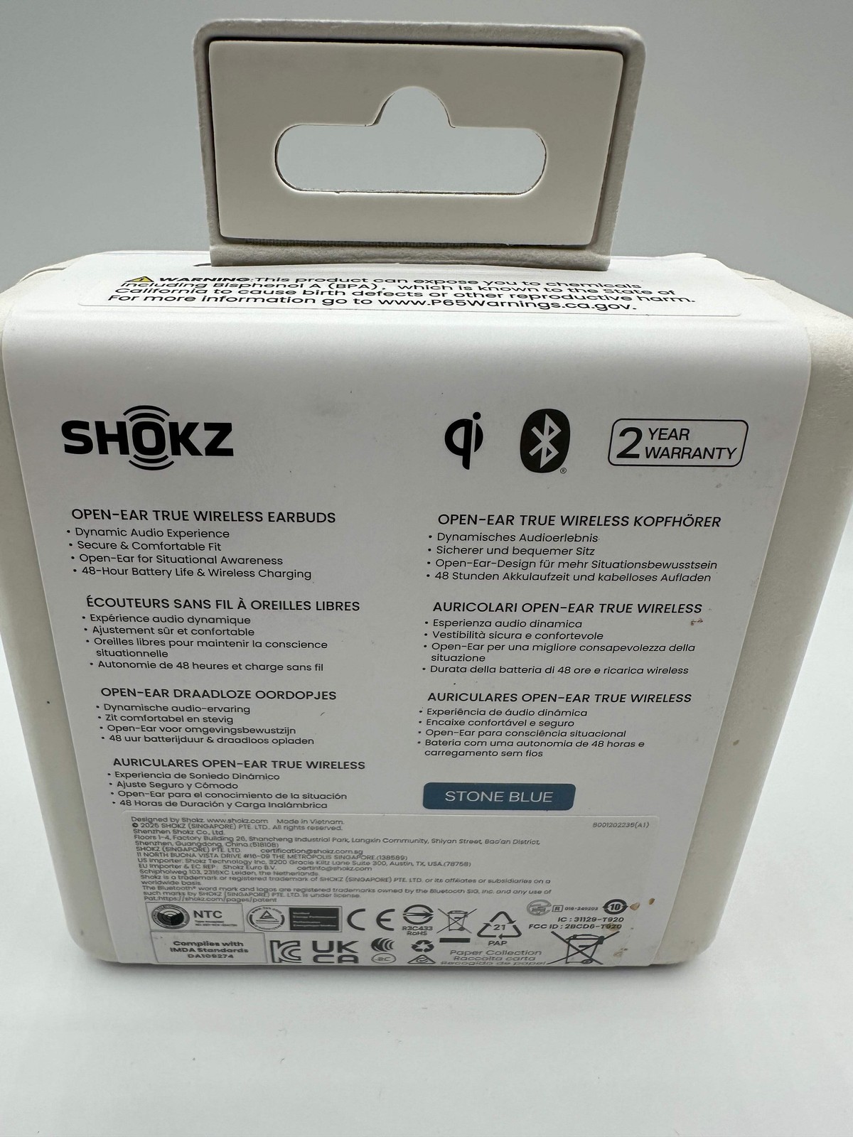 Shokz OpenFit 2 Plus Headphones Blue New In Box