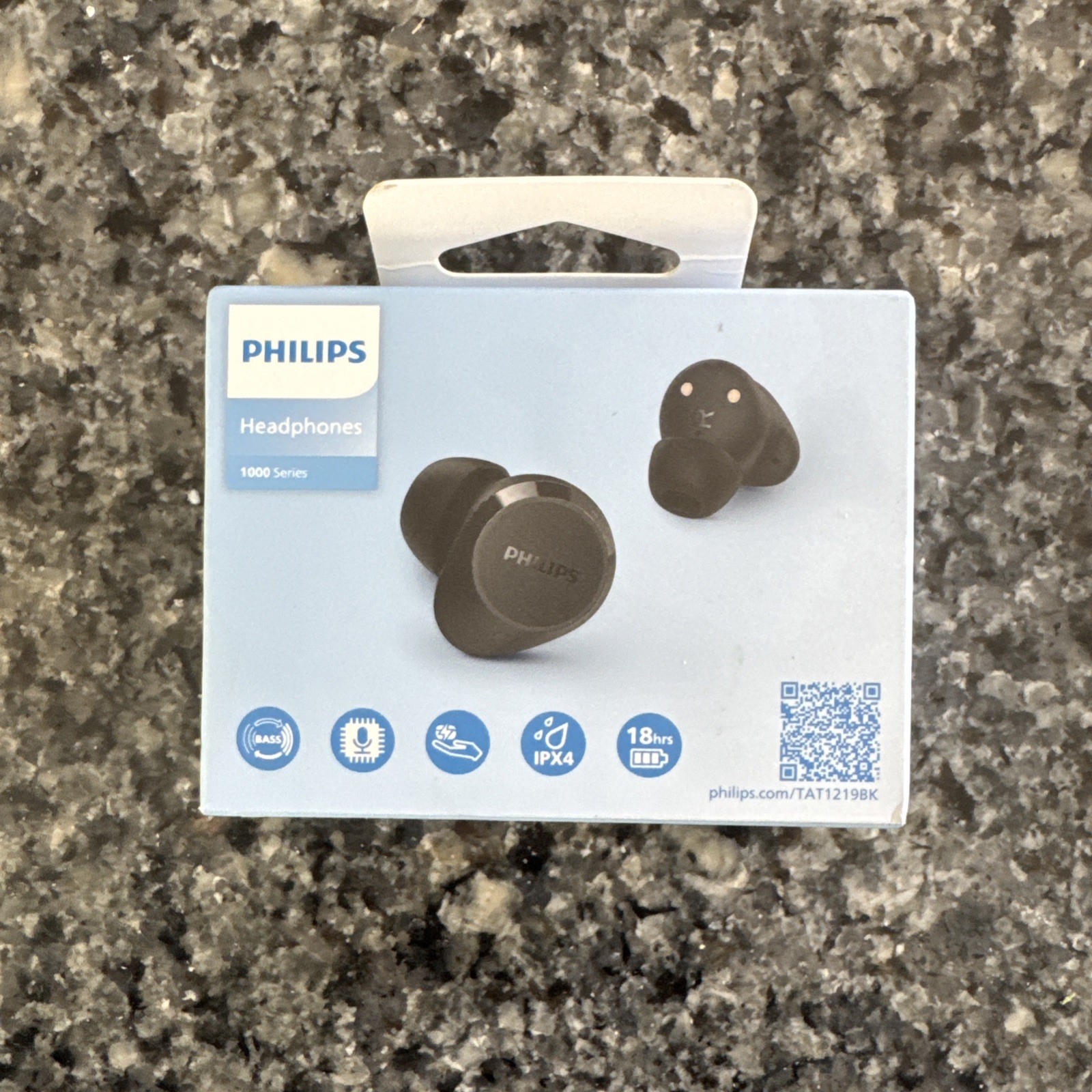 PHILIPS TAT12198BK True Wireless in Ear Cuffie Headphones Black SERIES 1000
