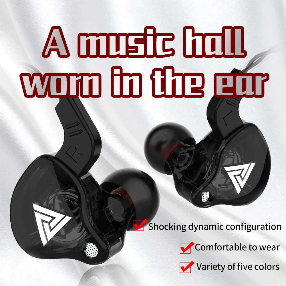 Original QKZ AK6 In Ear Earphone 6 Dynamic Driver Unit Headphone With Mic Stereo