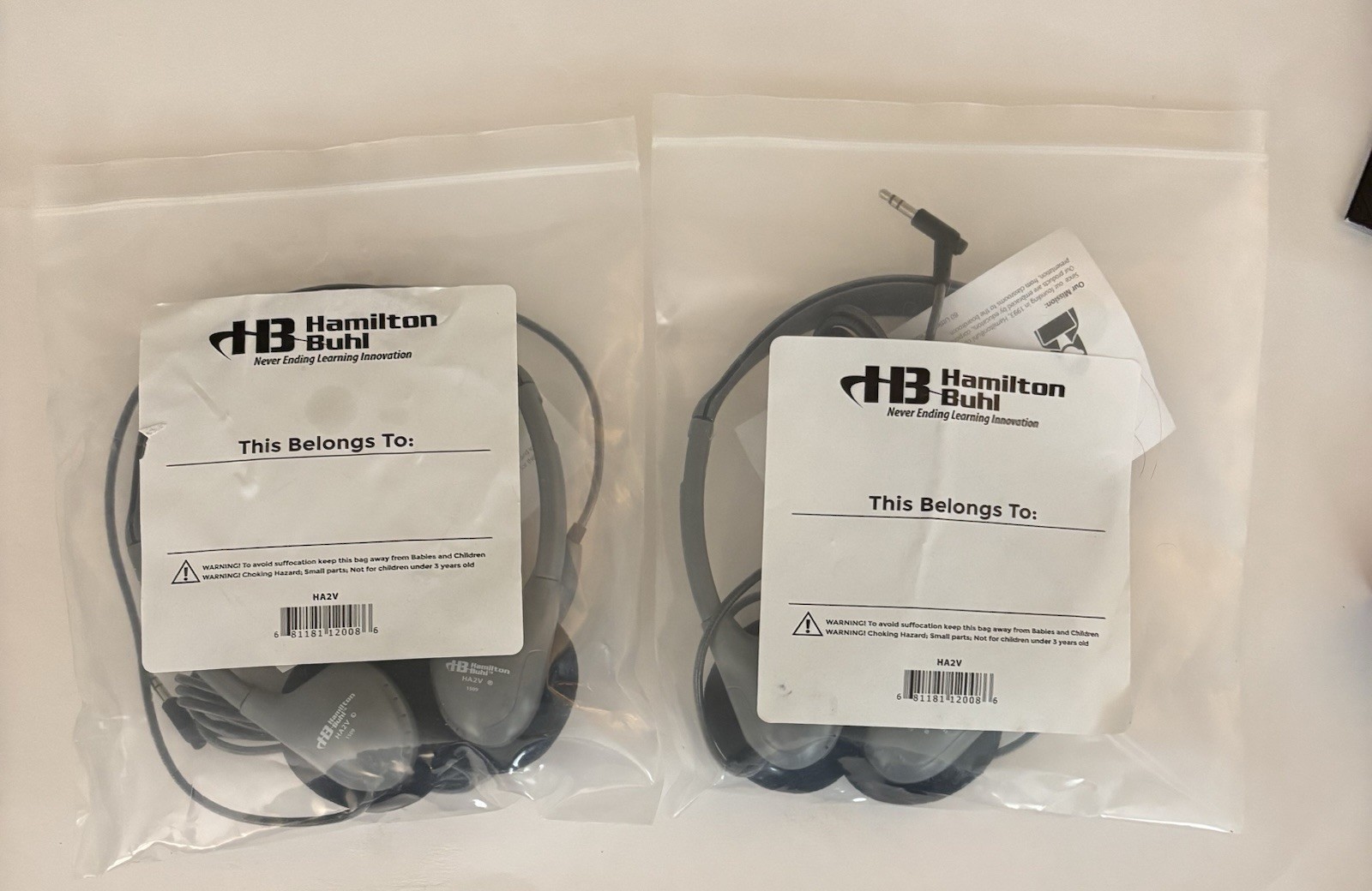 2-Hamilton Buhl On Ear Stereo Headphone with Volumes Control HA2V Open Box