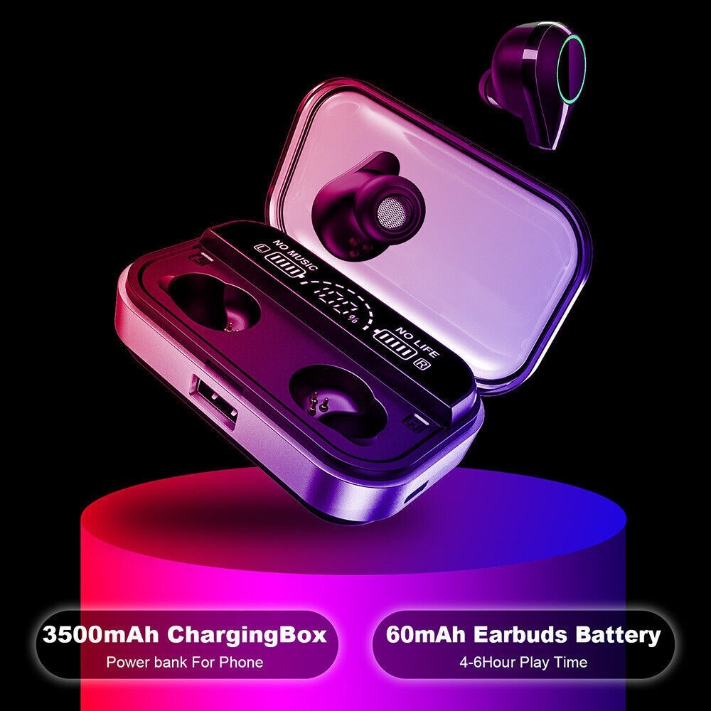 Bluetooth Earphone Wireless Earbuds Headphones Headset for iPhone Cell Phone