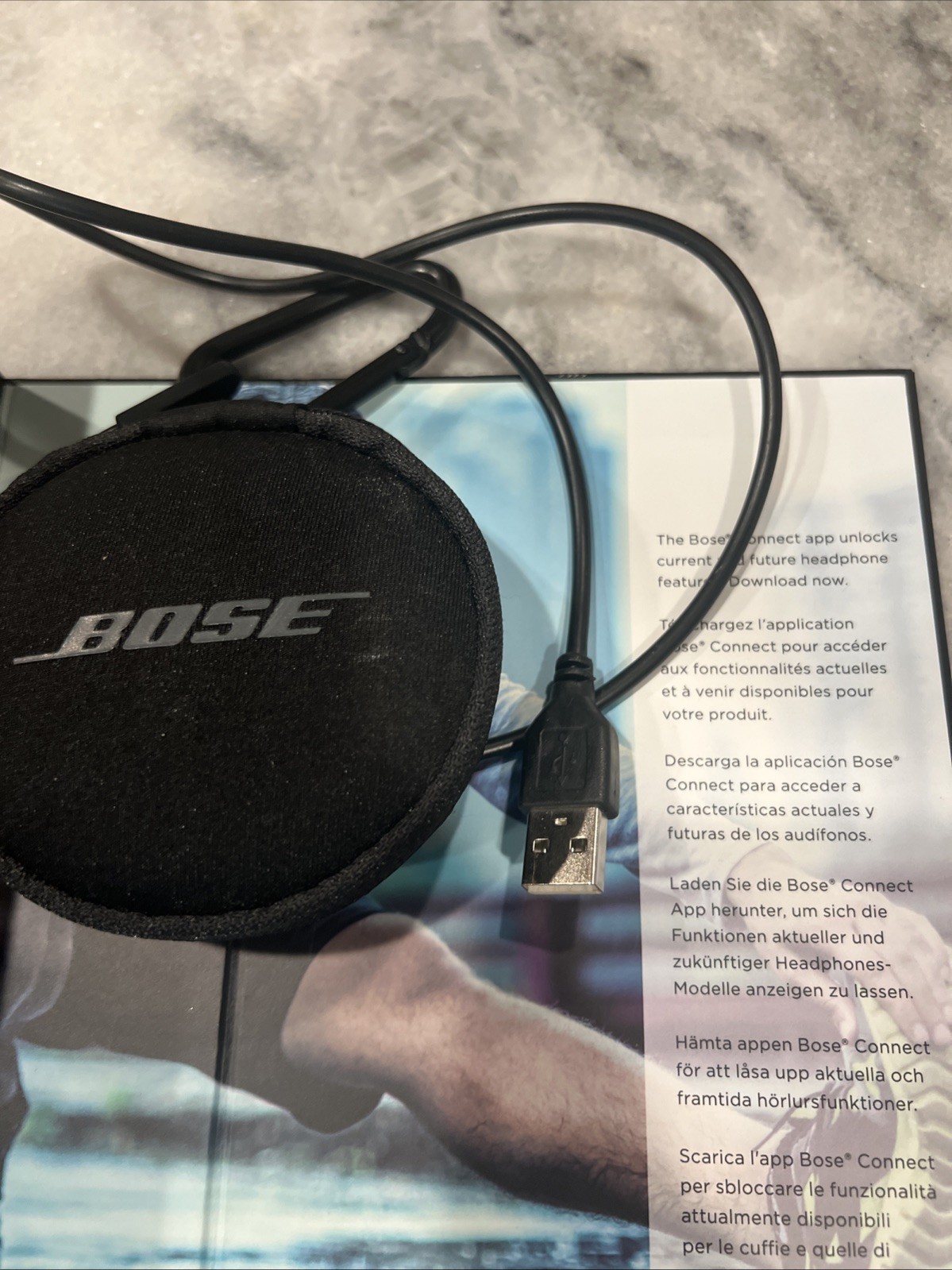 Bose SoundSport 7417760010 In-ear Charcoal Black Headphones – FREE SHIPPING