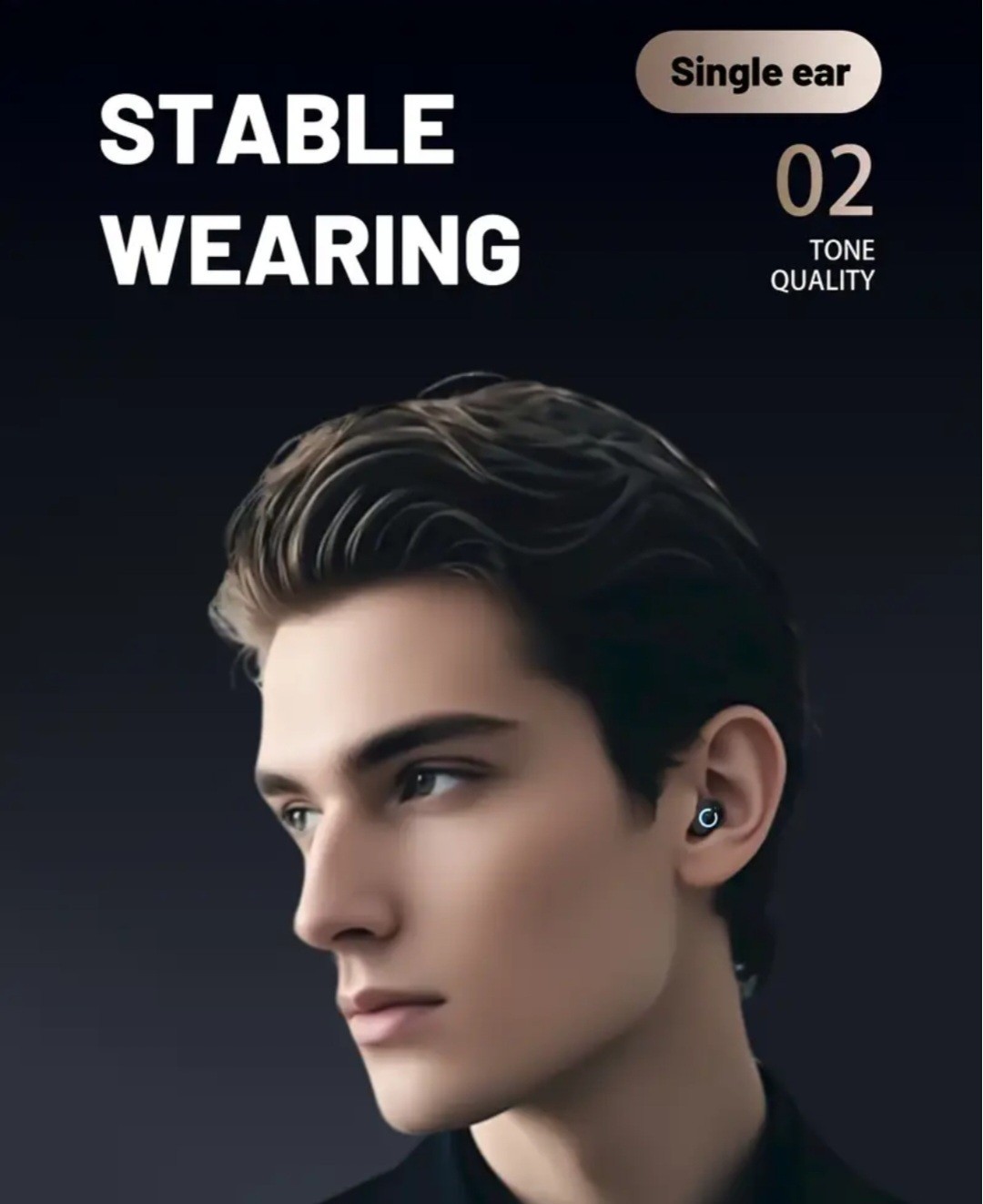 Wireless sports earphone, | Long battery life, Compact, Music, Calls, Gym, Work.