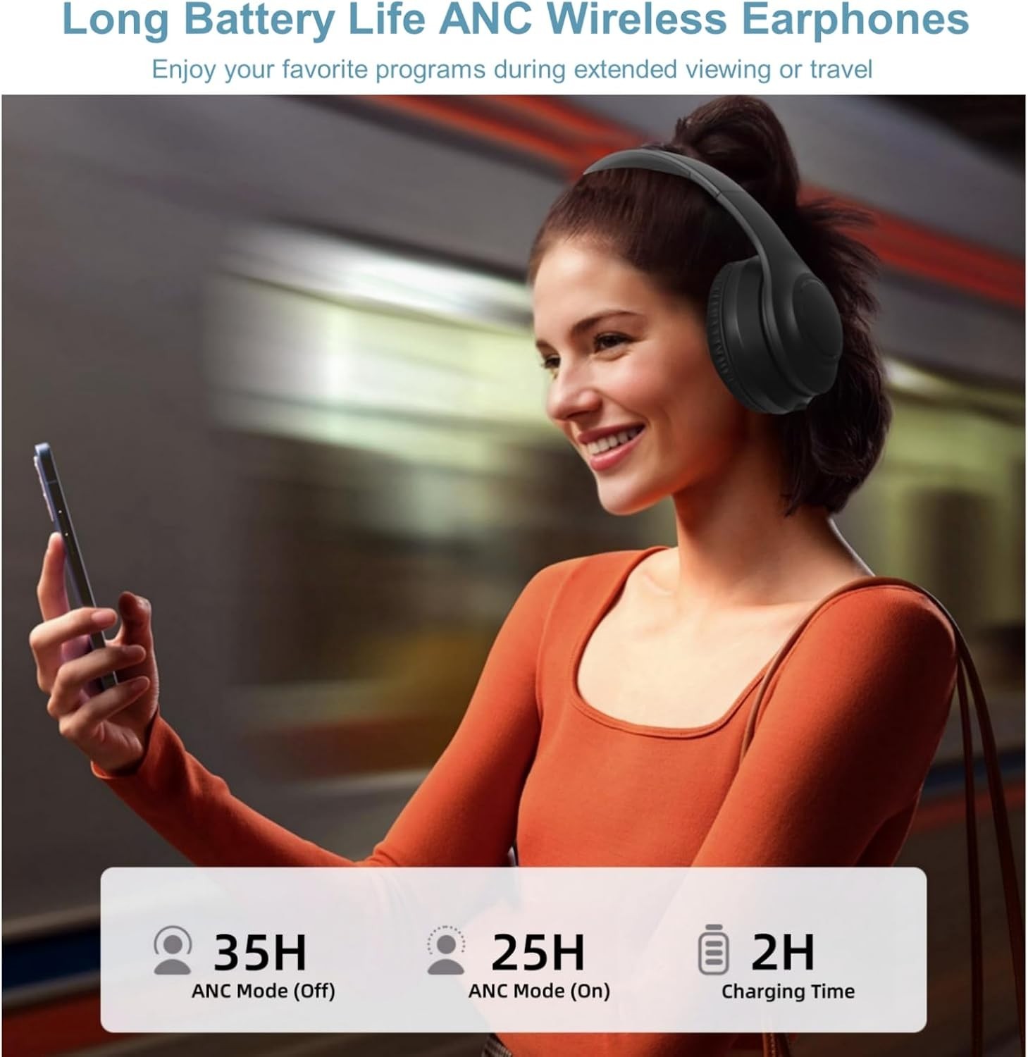 Wireless Over-Ear TV Headphones for Seniors with ANC, Bluetooth 5.3 & 3-in-1 …