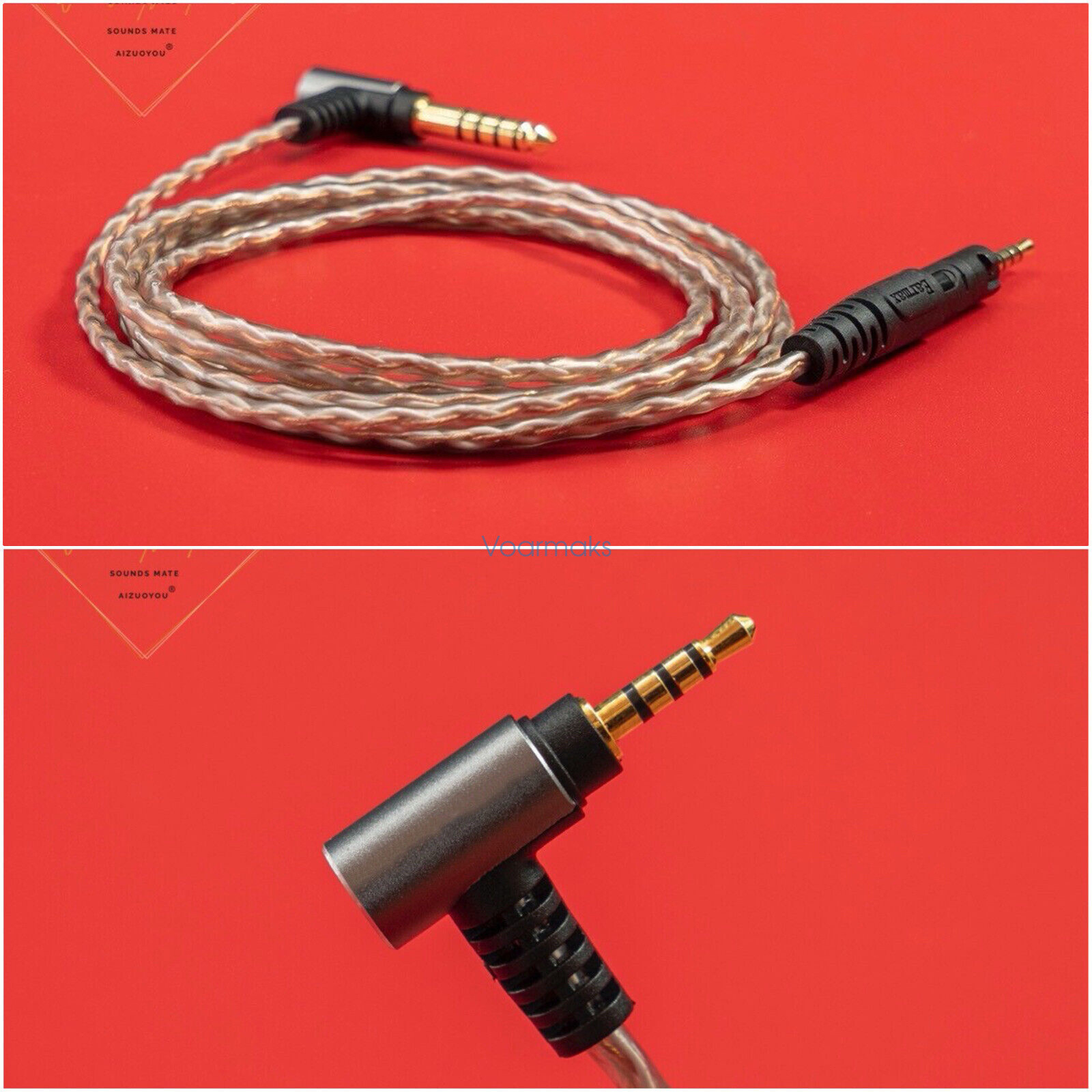 6N Hifi 4.4mm 2.5mm Cable For Audio Technica ATH M50x M40x M70x M60X Headphone