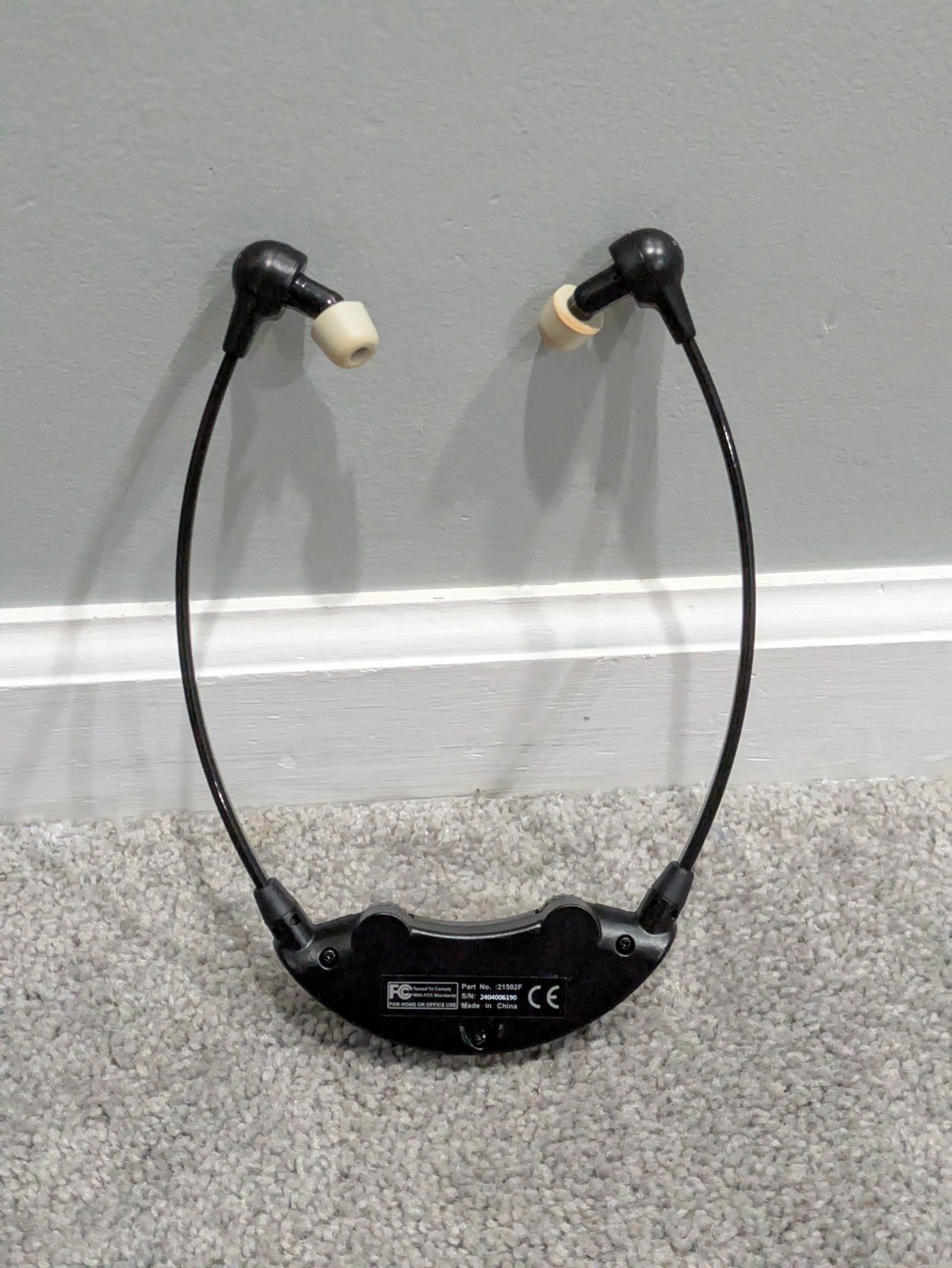 TV Ears Original In-Ear 5.0 Wireless Voice Clarifying Headset System 11641 WORKS
