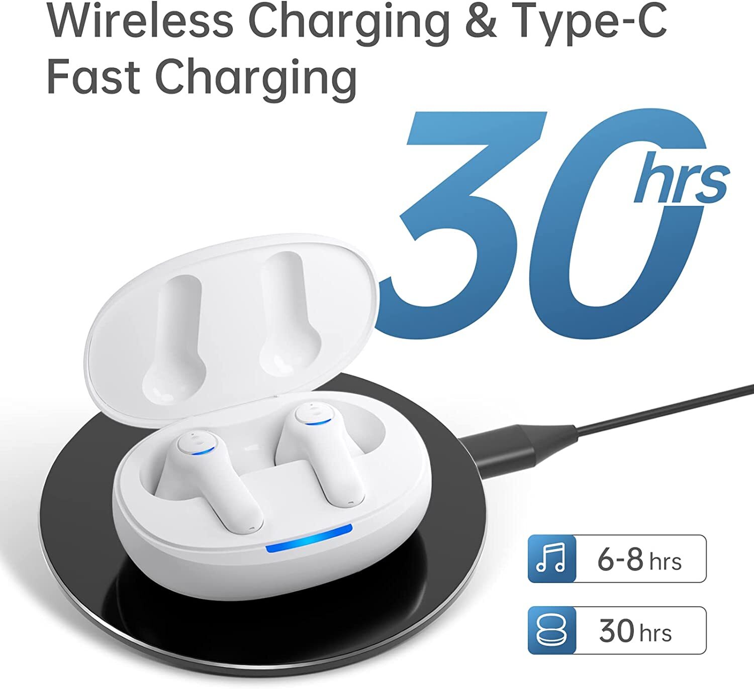 2024 Bluetooth 5.1 Noise Cancelling Earbuds Wireless Sport Earphones Mic Builtin