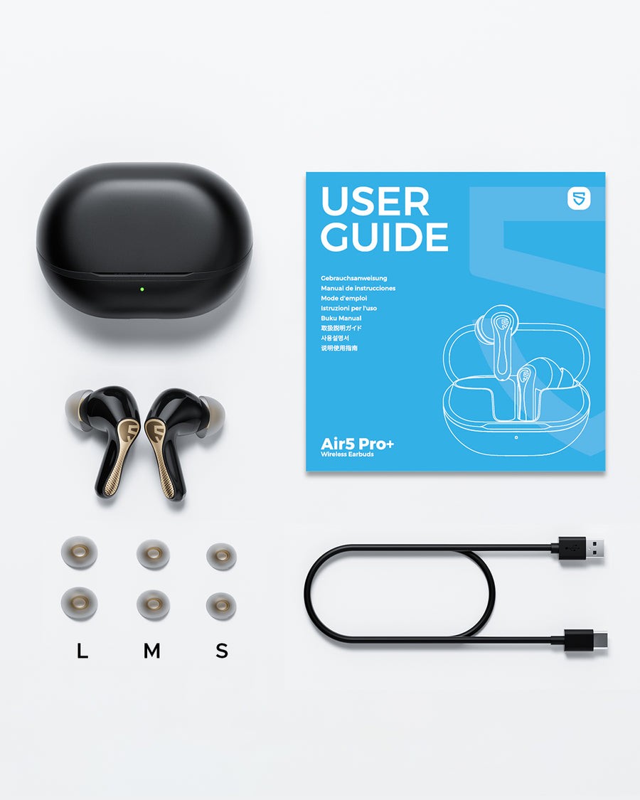 SoundPEATS Air5 Pro Plus Wireless Earbuds ANC Hi-Res Audio XMEMS aptX Lossless