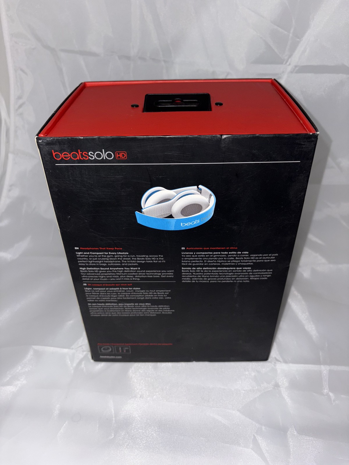 Beats Solo HD On-Ear Headphones Blue – With Case & Cable – Tested & Working USA