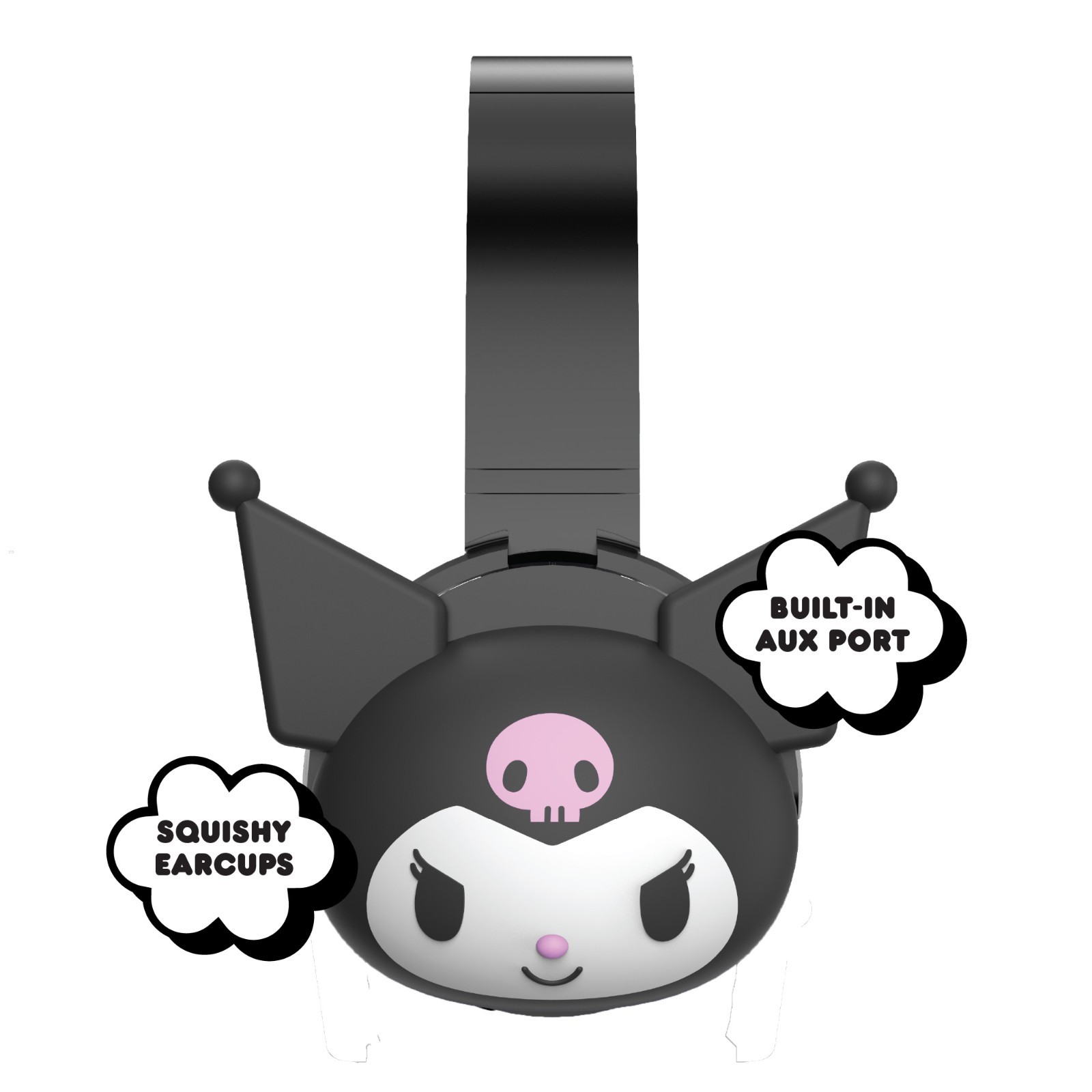 Hello Kitty 2-in-1 Wireless Bluetooth Headphones With Wired Earbuds – Kuromi