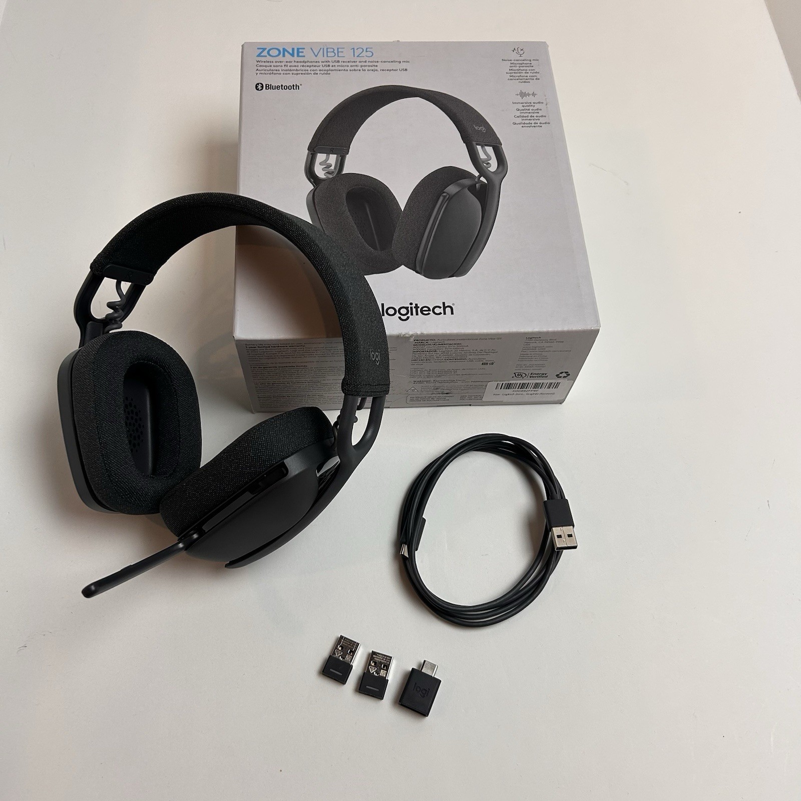 Logitech Zone Vibe On Ear Wireless Headphones – Graphite Gray