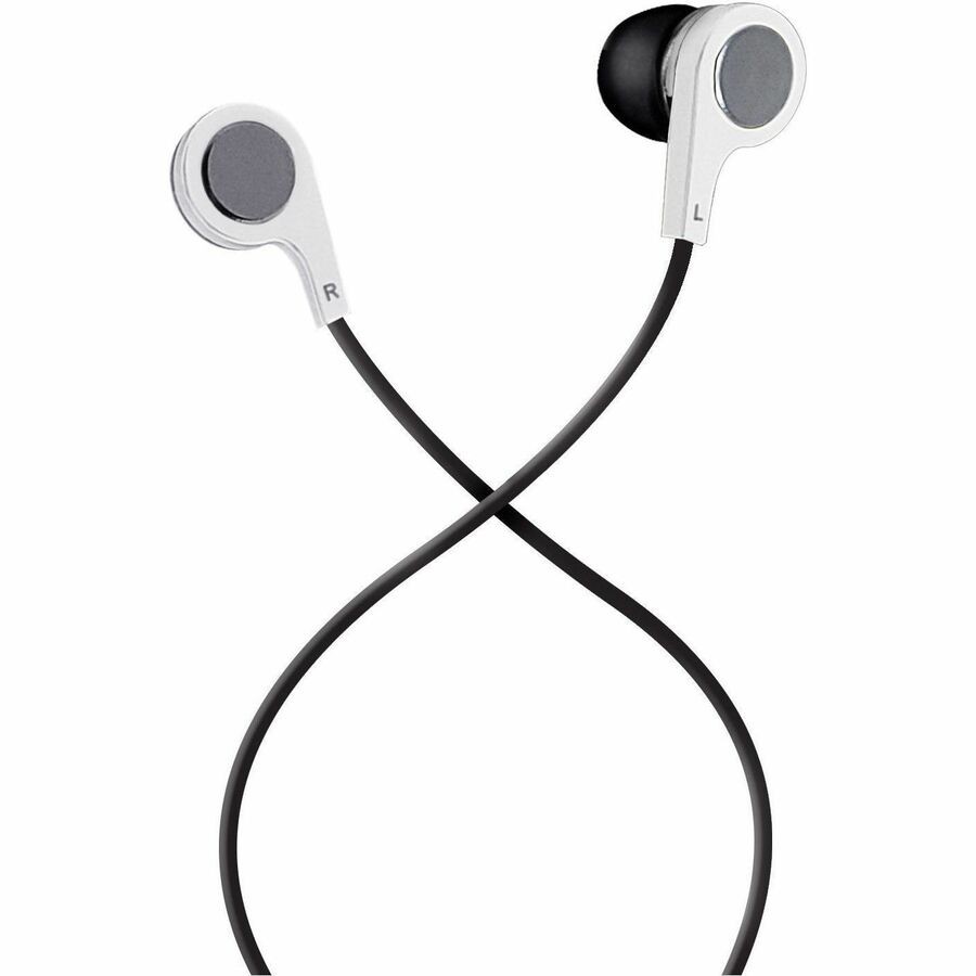 Maxell 199725 B-13w Earbud W/ Mic White Accs Heavy Bass