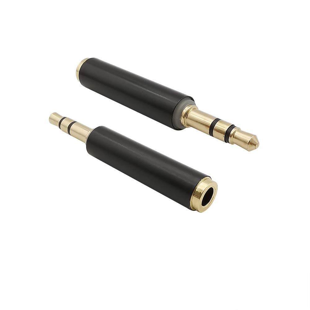 VizGiz 2 Pack TRRS to TRS Adapter 3.5mm Plug Jack 1/8” Connector Converter for