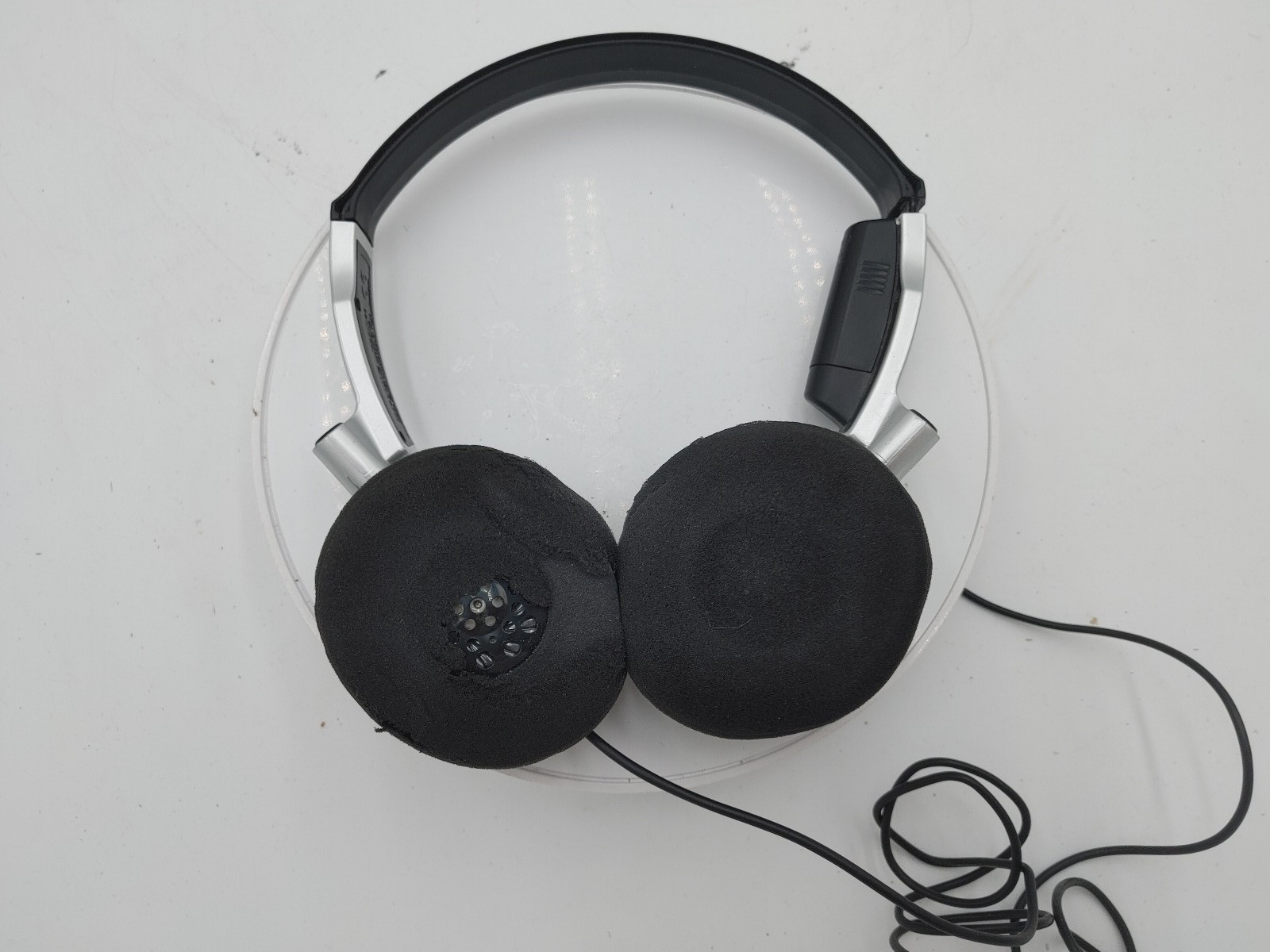 Sony Noise Cancelling Wired Headphones MDR-NC6 Black/Silver Tested Working Fair