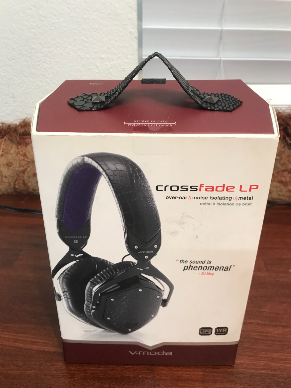 V-MODA Crossfade LP Nero (purple) – Black Leather Headphones
