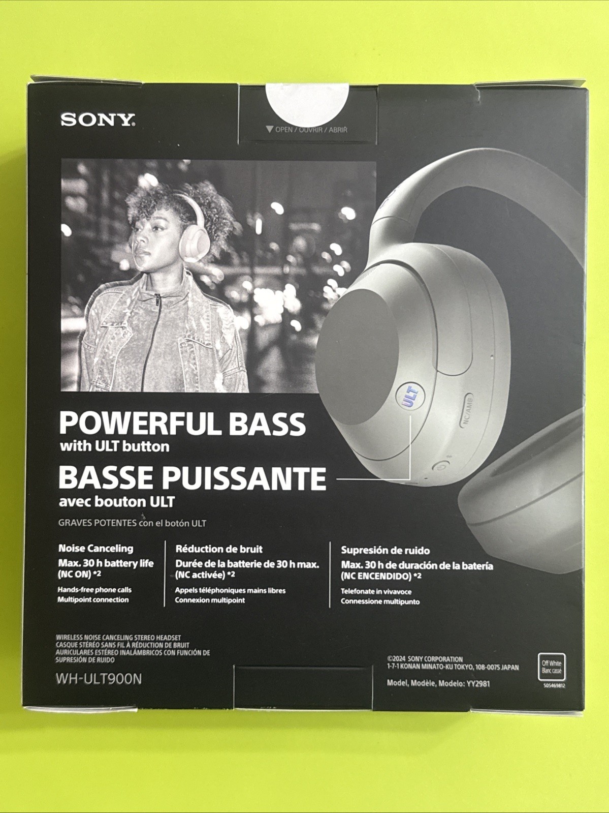 Sony ULT WEAR Wireless Noise Canceling Headphones WH-ULT900N – Black, New Sealed