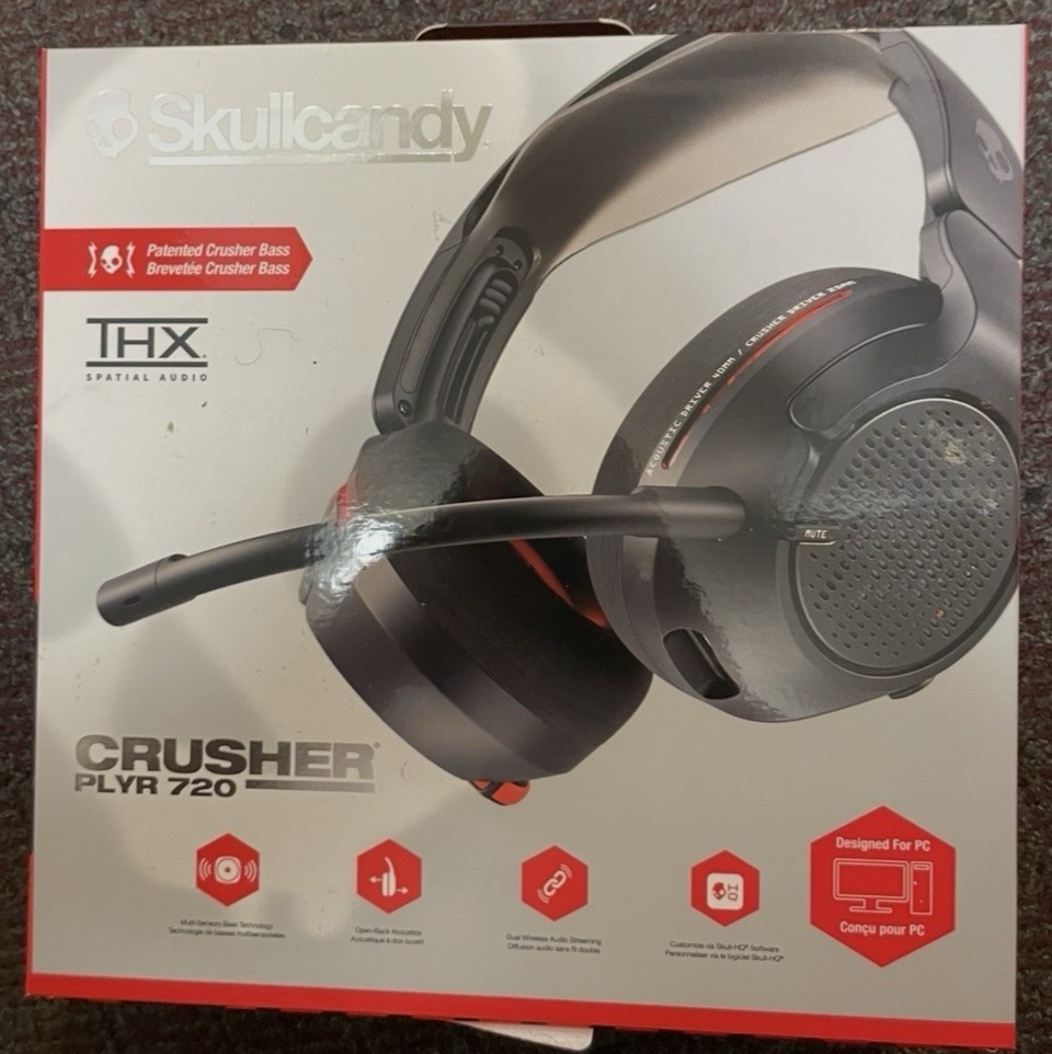 Skullcandy Crusher PLYR 720 Wireless Gaming Headset W/ THX Audio S6PCW-T963 New