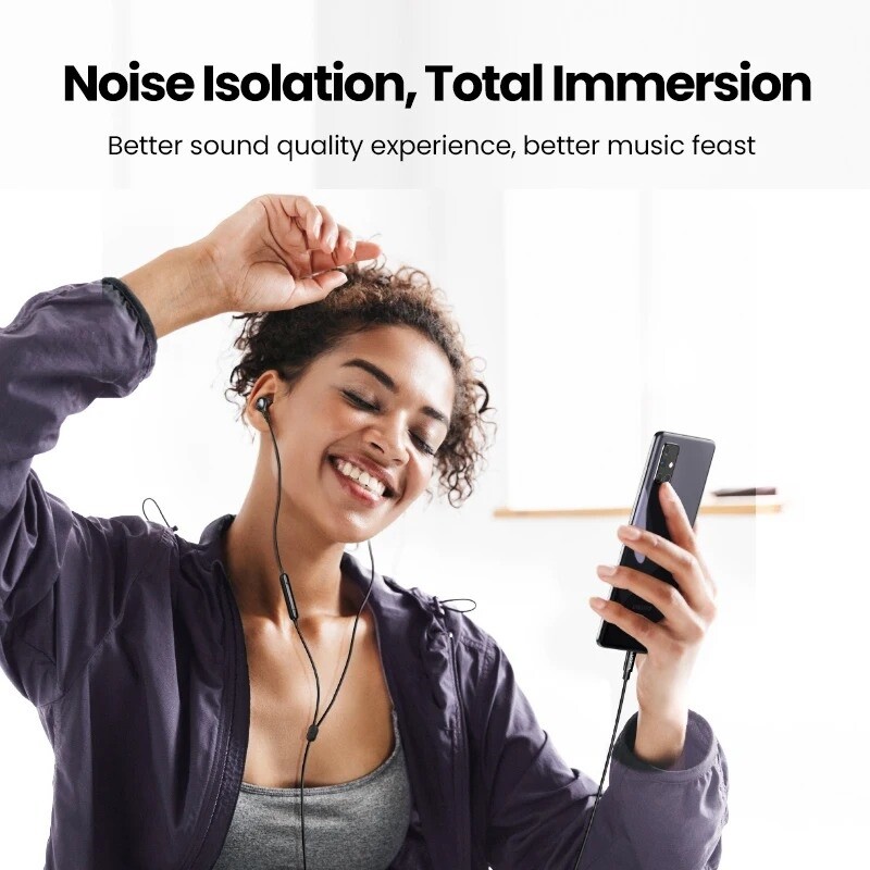 UGREEN Wired Earphone With Microphone In Ear 3.5mm USB Type C Lightning Earphone