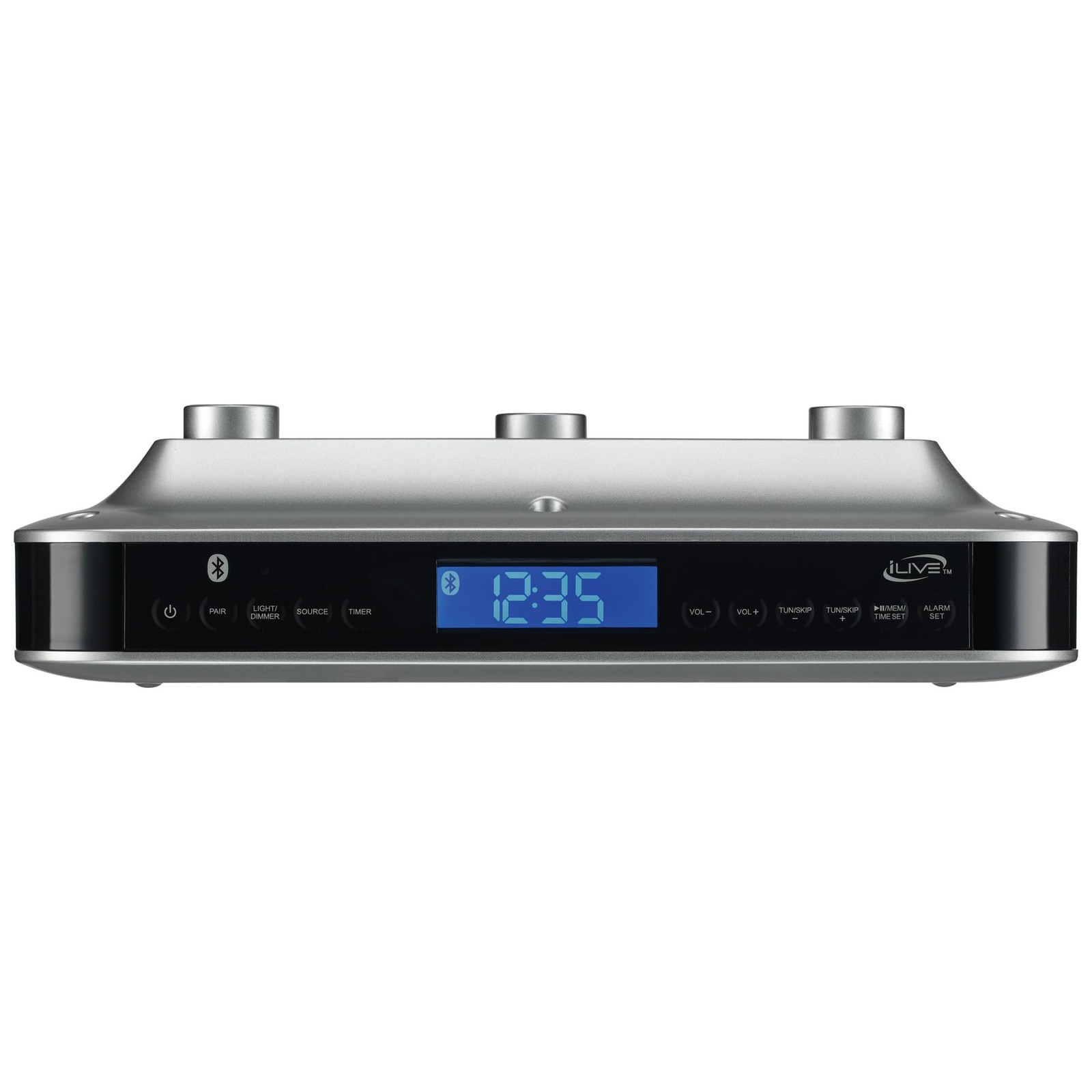 iLive Under Cabinet Music System with Built in Stereo Speakers and FM black