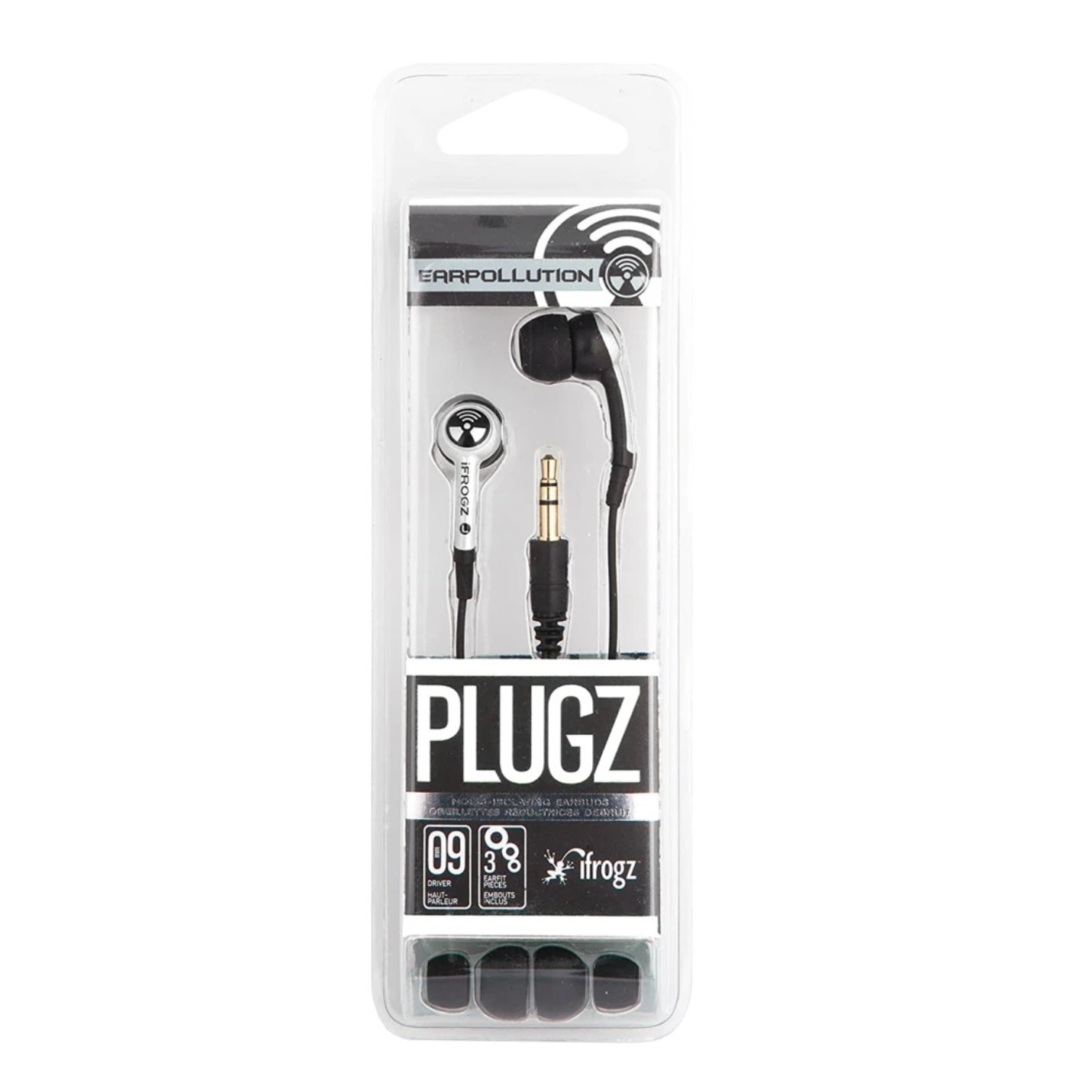 NEW iFrogz EarPollution EAR PLUGS with Mic in White