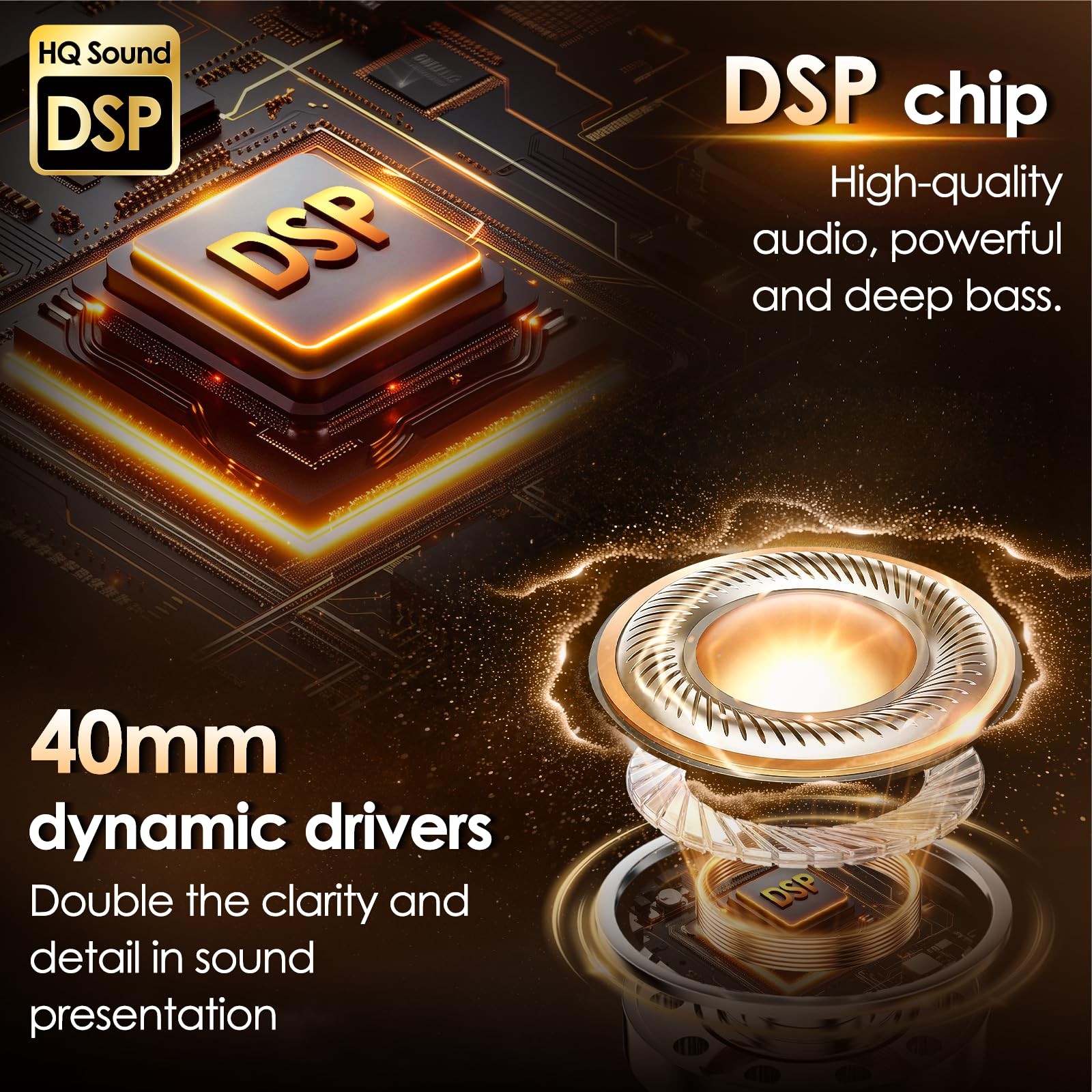 Wired Headphones 3 EQ Music Modes Mic Over Ear 1.2m Cord Deep Bass USB C