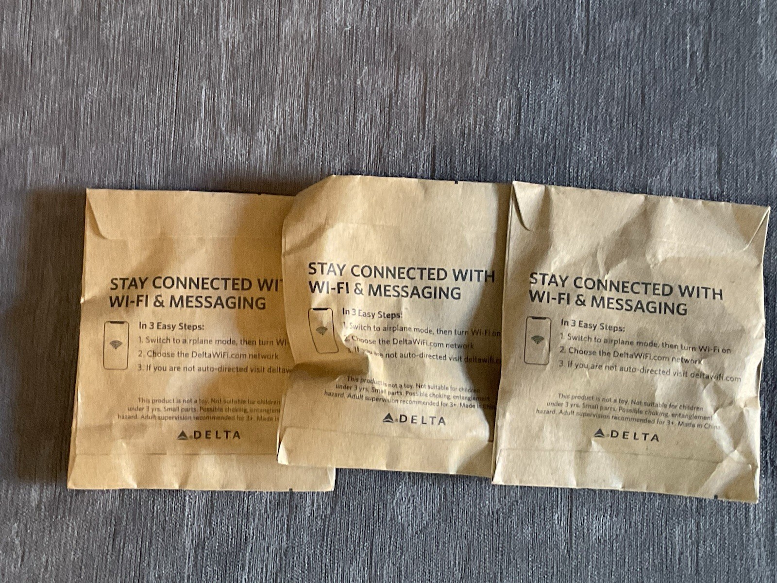 Delta Airlines Wired Earbuds Plug In-Tune Out, Set of 3 NEW
