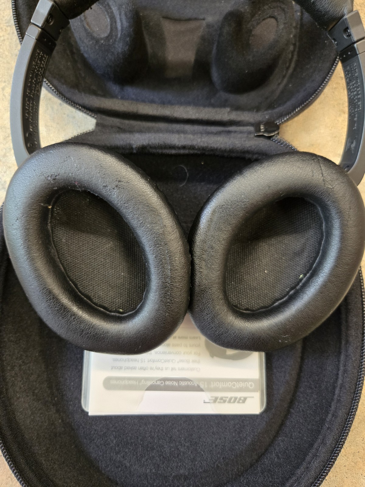 Bose QuietComfort 15 QC15 Noise Cancelling Headphones Tested Working w/ Case
