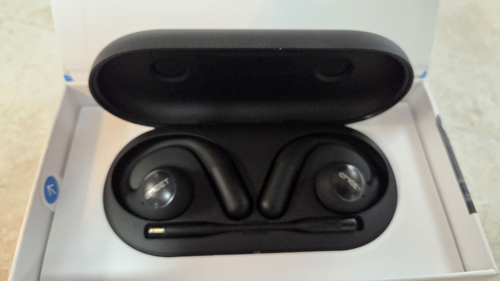 EMeet Air Open Ear Headphones With Mic Bluetooth 5.3 Earbuds Open Box