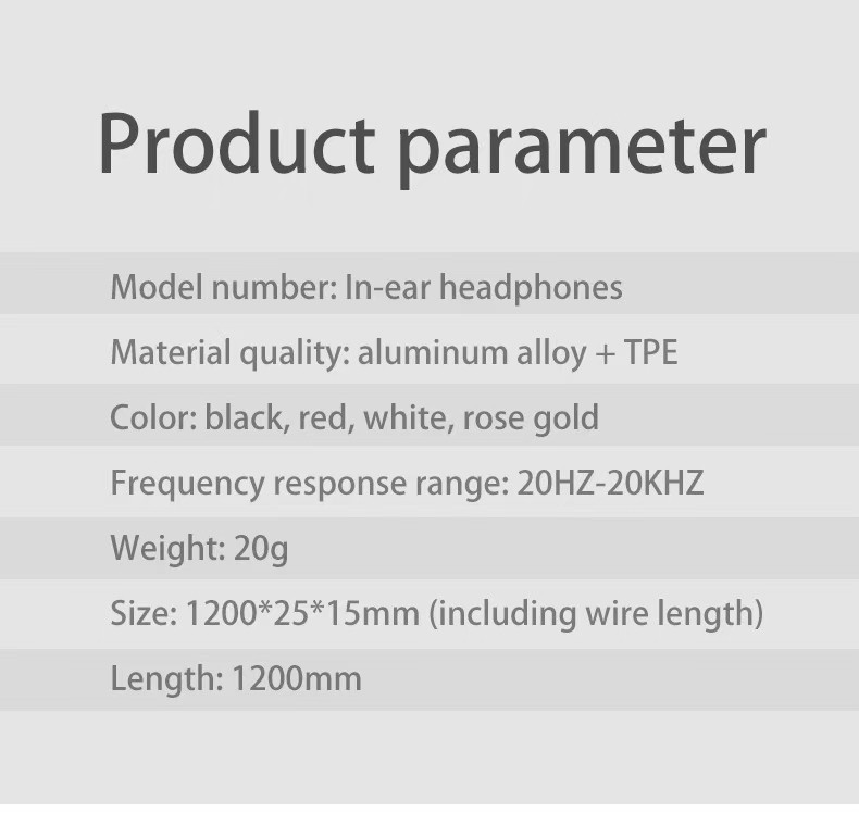 Metal in ear USB-C digital DAC earphones with heavy bass