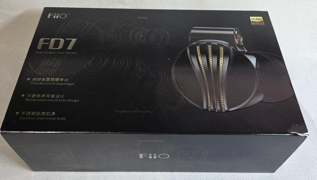 FIIO FD7 Flagship IEM Pure Beryllium 12 mm Single Dynamic Driver Used(A) w/Box