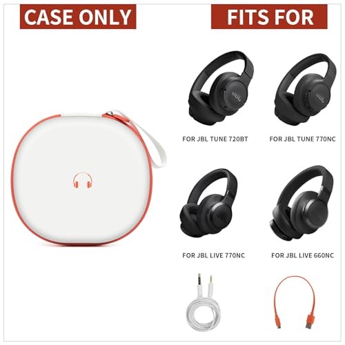Hard Case Compatible with JBL Tune 720BT/ 770NC/ Live 770NC/ 660NC/ White