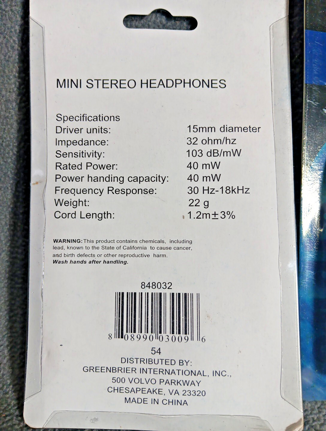 X2 e-CIRCUIT Mini Earphones 30Hz/18kHz w/3ft Cord for most audio Devices Yellow