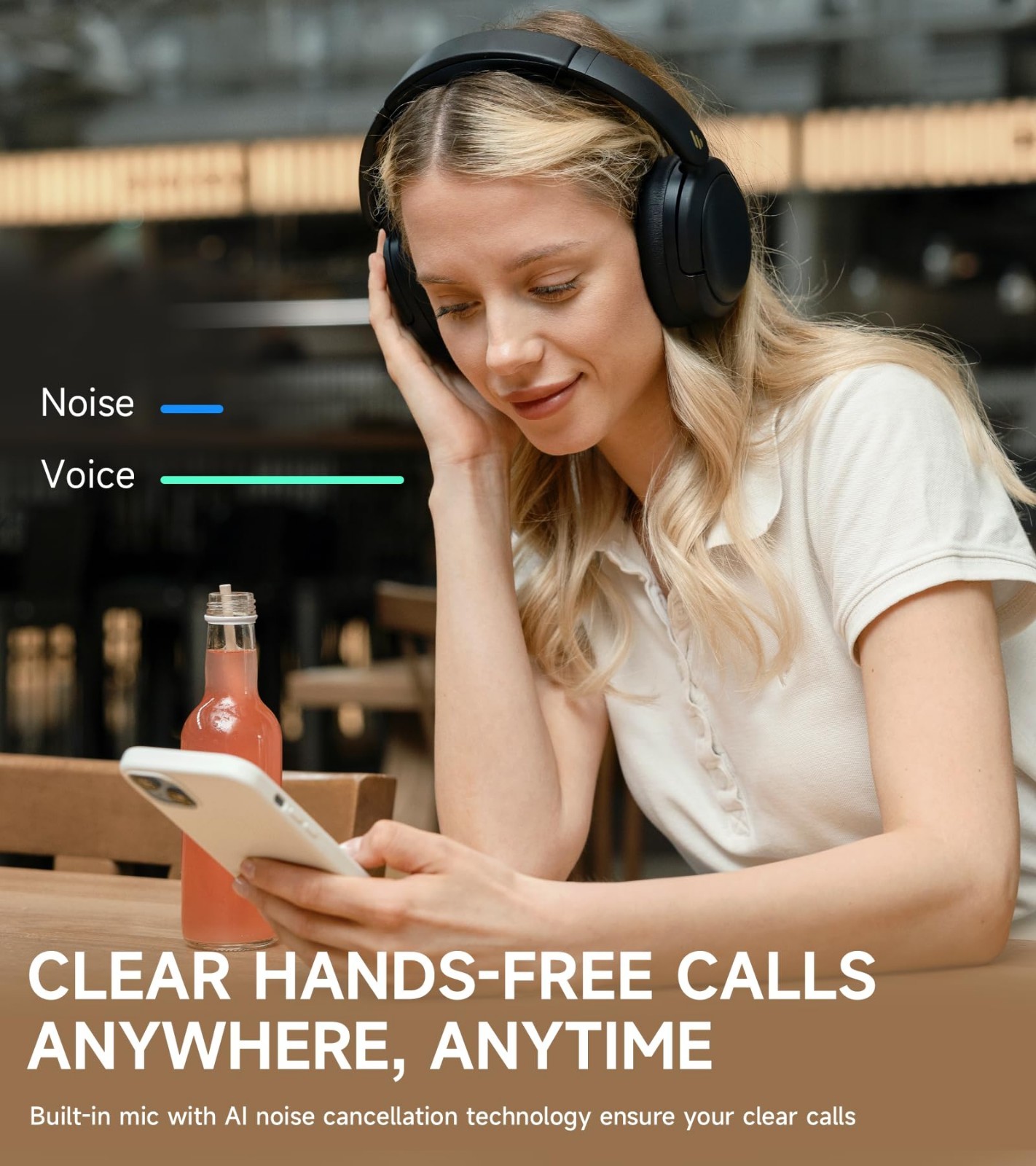 Wireless Over-Ear Headphones – Active Noise Cancelling, Hi-Res Audio, 45H Playti