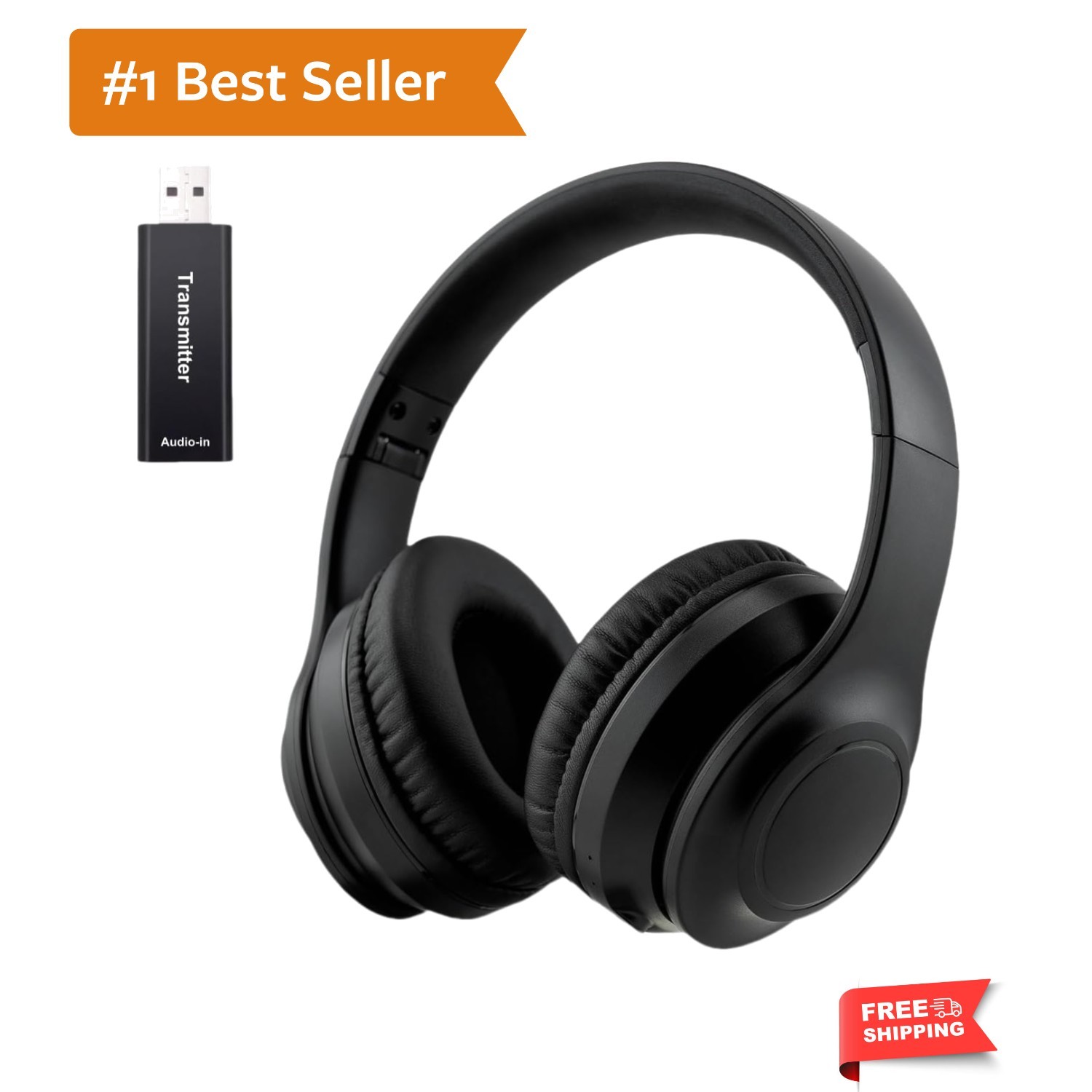 Wireless Over-Ear TV Headphones for Seniors with ANC, Bluetooth 5.3 & 3-in-1 …