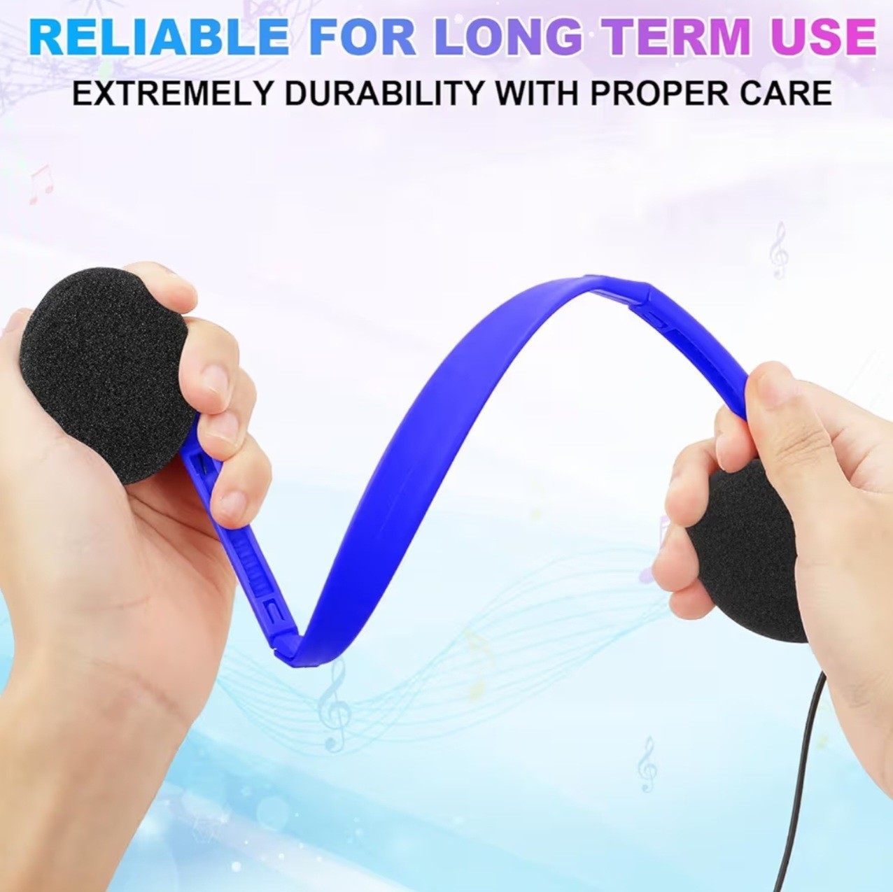 WENSDO Bulk Headphones Packs Of 10 Multi Color for School Classrom K-12
