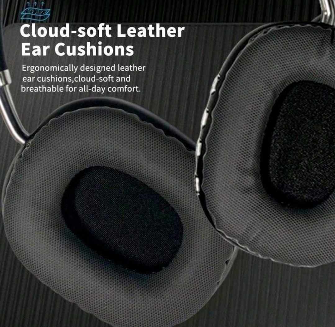 P9 Pro max Wireless Bluetooth Over-Ear Headphones w/ Mic Black 3.5mm