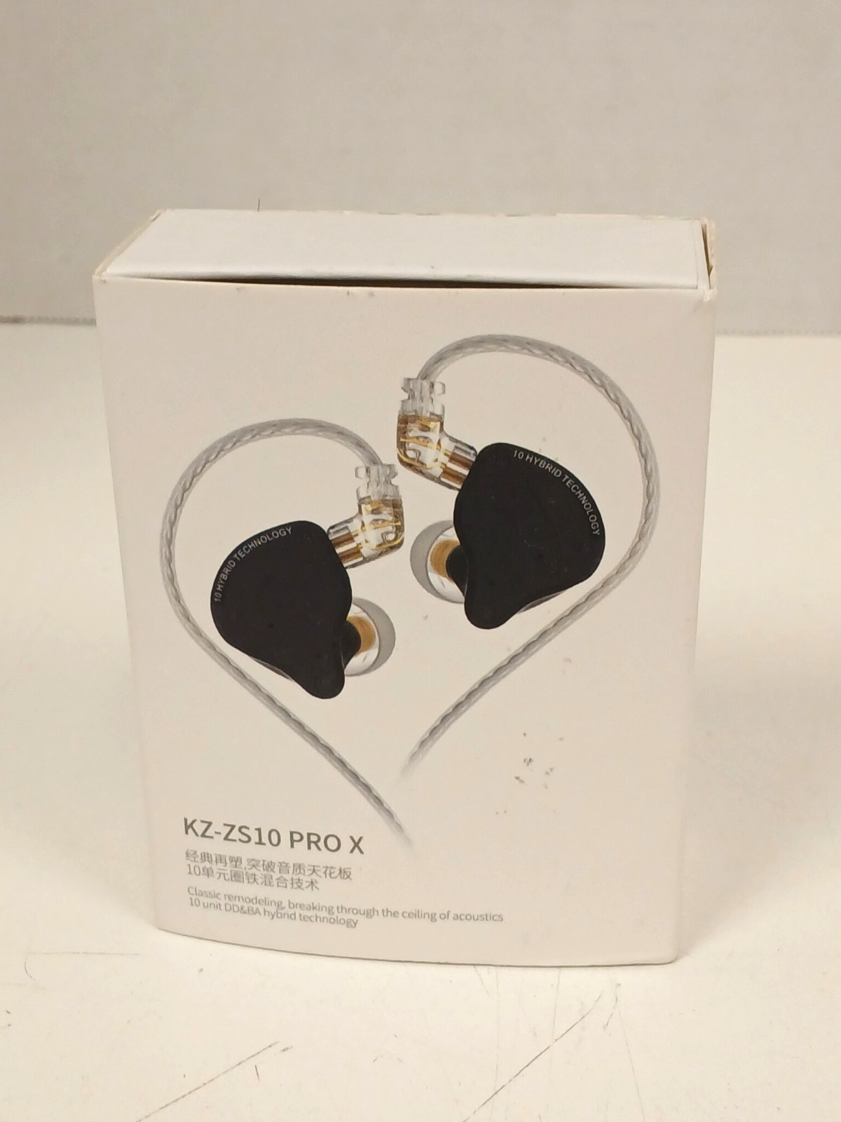 Linsoul KZ-ZS10 Pro X In-Ear Monitors Earbuds, Black With 3.5mm Detachable Cable