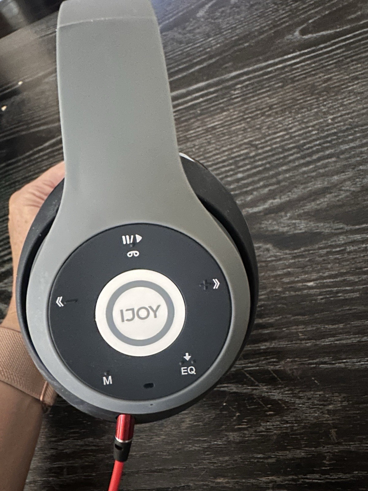 iJoy LOGO Gray Matte Finish Wireless(or Wired) Bluetooth Over The Ear Headphones