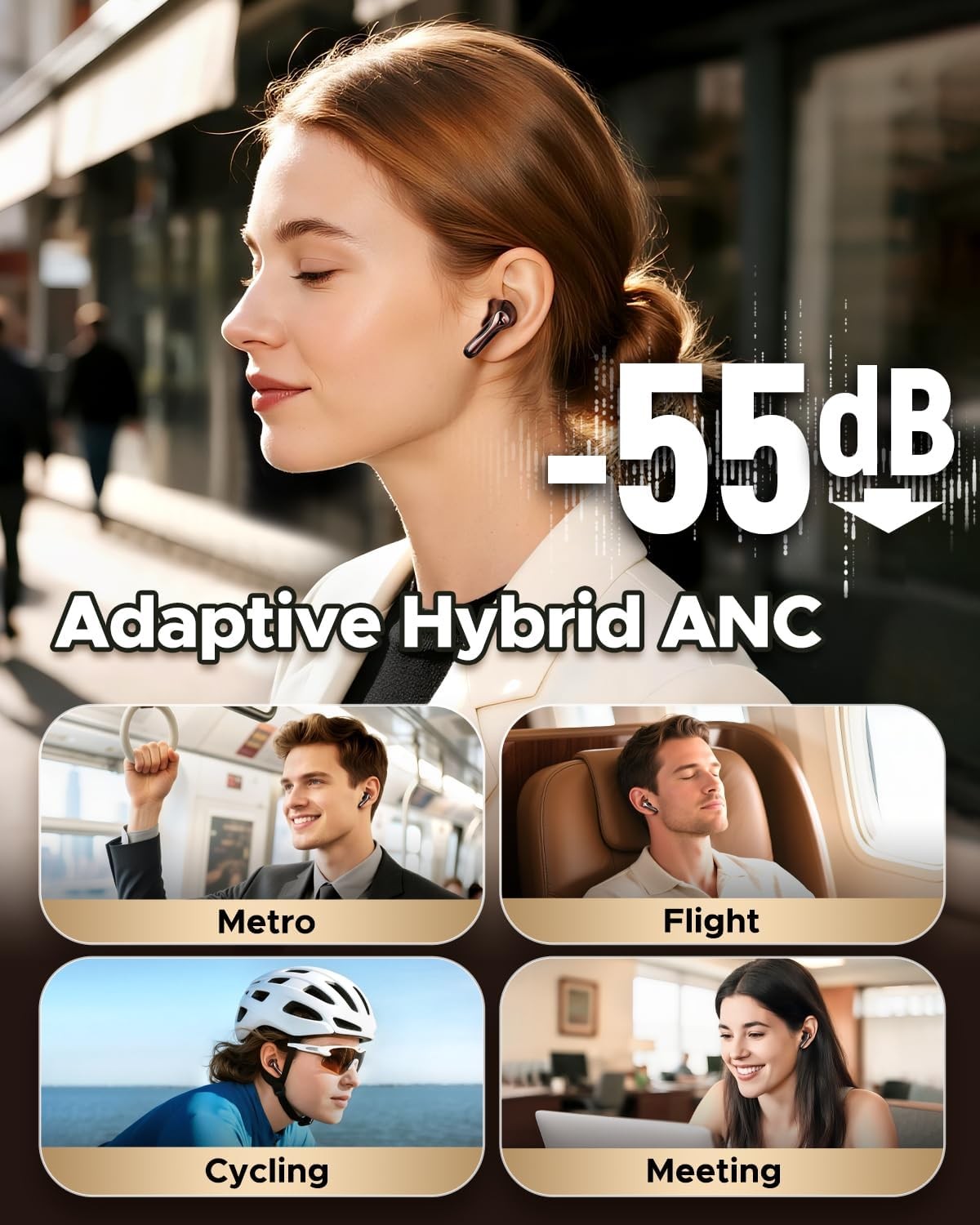 Air5 Pro Hi-Res Wireless Earbuds, LDAC & aptX Lossless, Audiophile-Grade Black