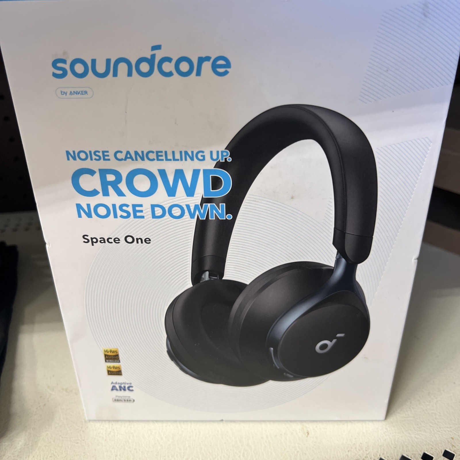 AS IS Soundcore by Anker Space One Over Ear Noise Canceling A3035Z11-HingeBroken