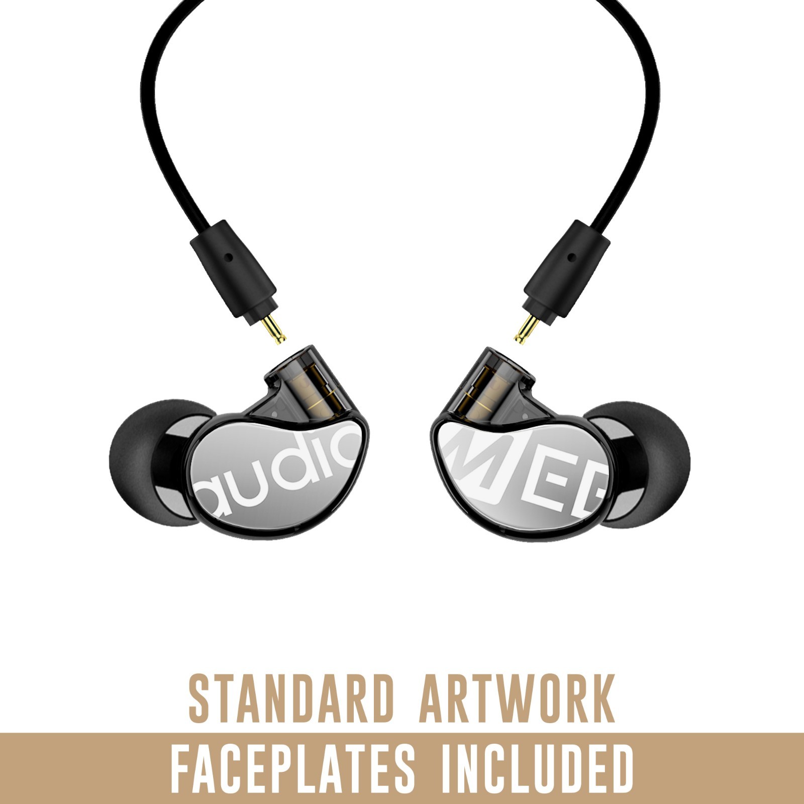MEE audio M6 PRO 2nd Generation + Standard Artwork Faceplates Bundle (Smoke)
