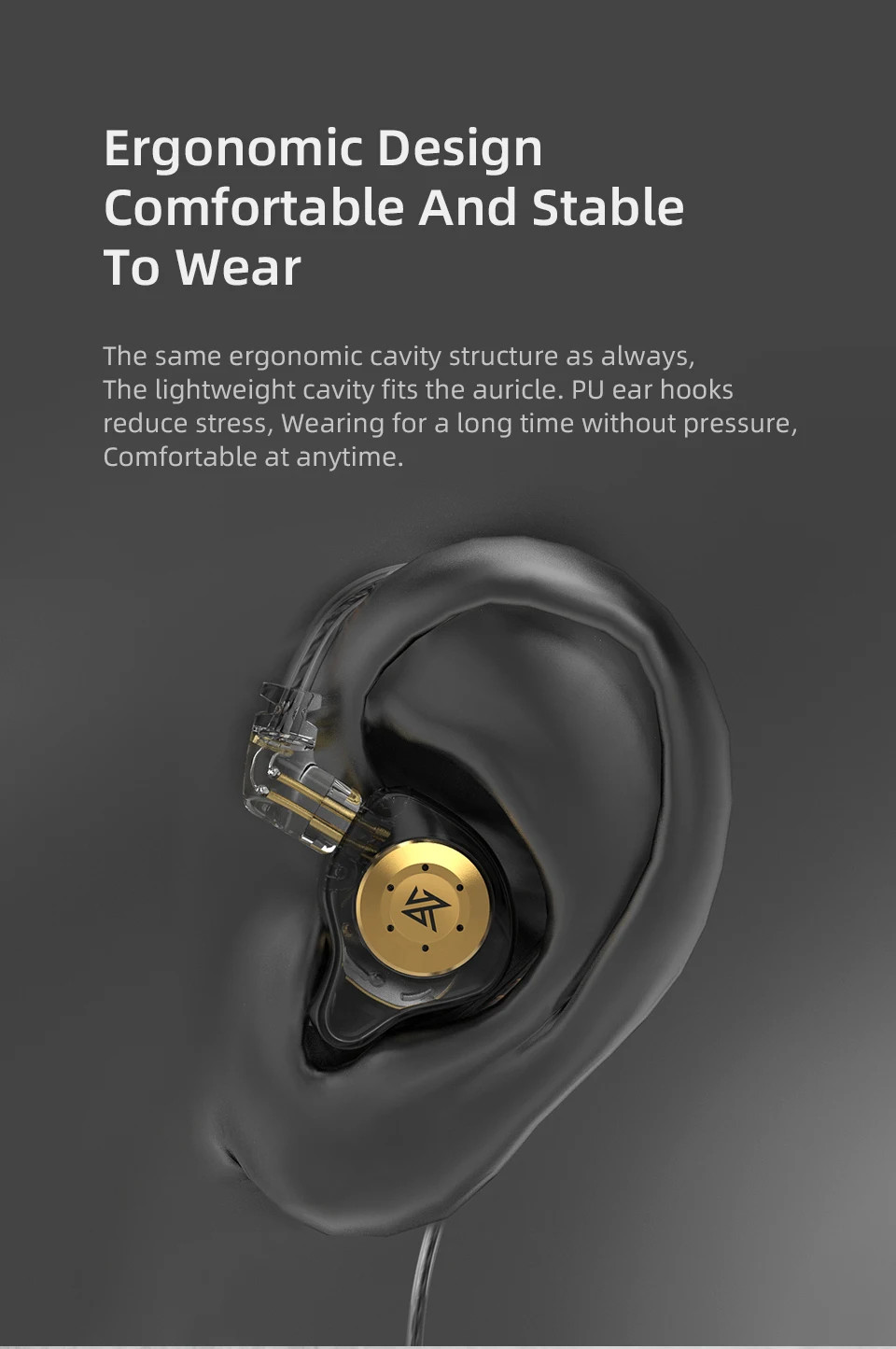Kz Edx Pro Earphones Dynamic in Ear Monitor Hifi Wired Headphones Bass Stereo Ga