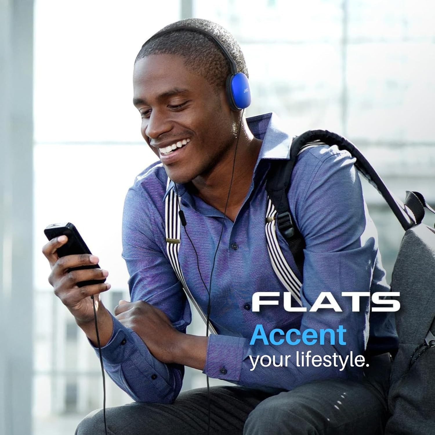 Flat Foldable Wired Headphones – 30mm Driver for Stunning Sound