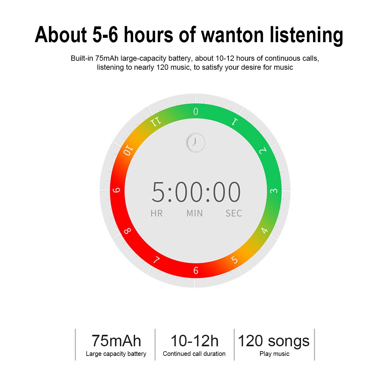 ​Wireless Bluetooth 5.2 Earpiece 2800Hrs Standby 12Hrs Talk Lightweight 15g New