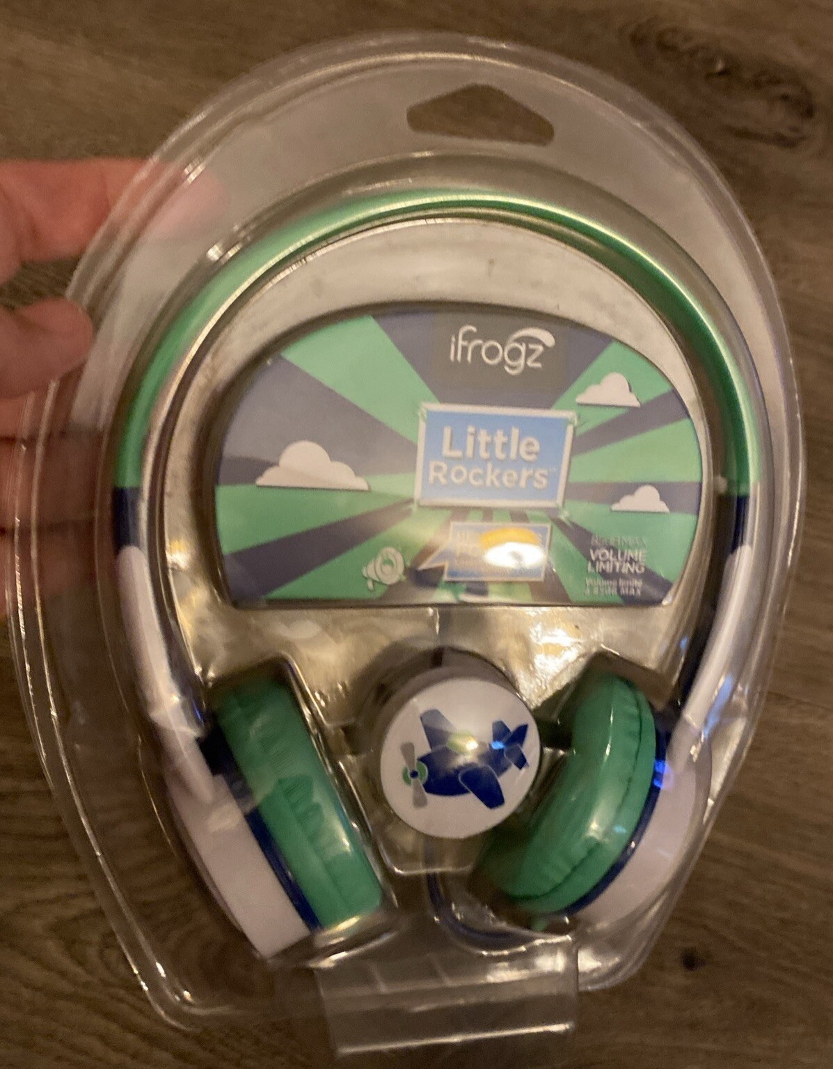 ifrogz Headphones Little Rockers Ear Green Blue White Train Airplane Racecar New