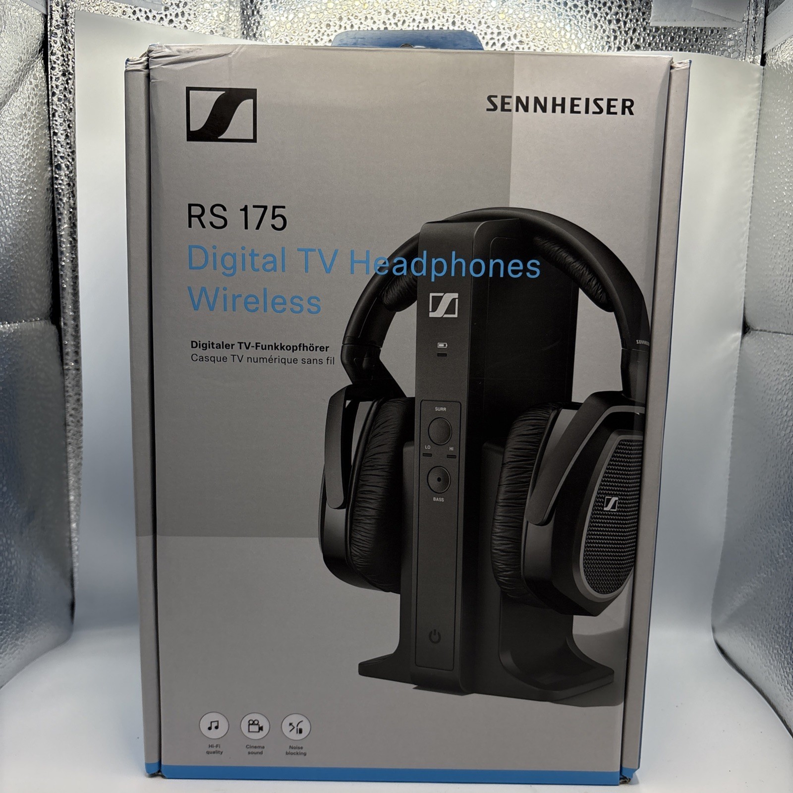 Sennheiser RS175 Wireless RF Over-Ear Headphones w/ Transmitter Charging Dock