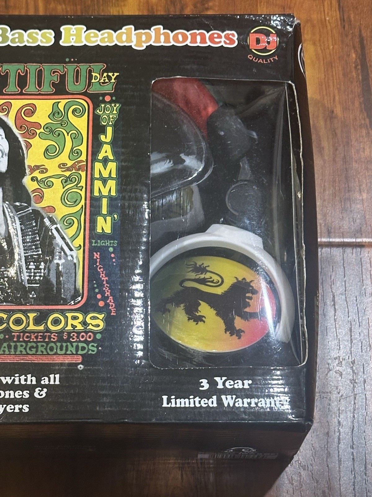 Bob Marley Lion Design Section 8 Brand Super Bass Wired Headphones – NIB – New!