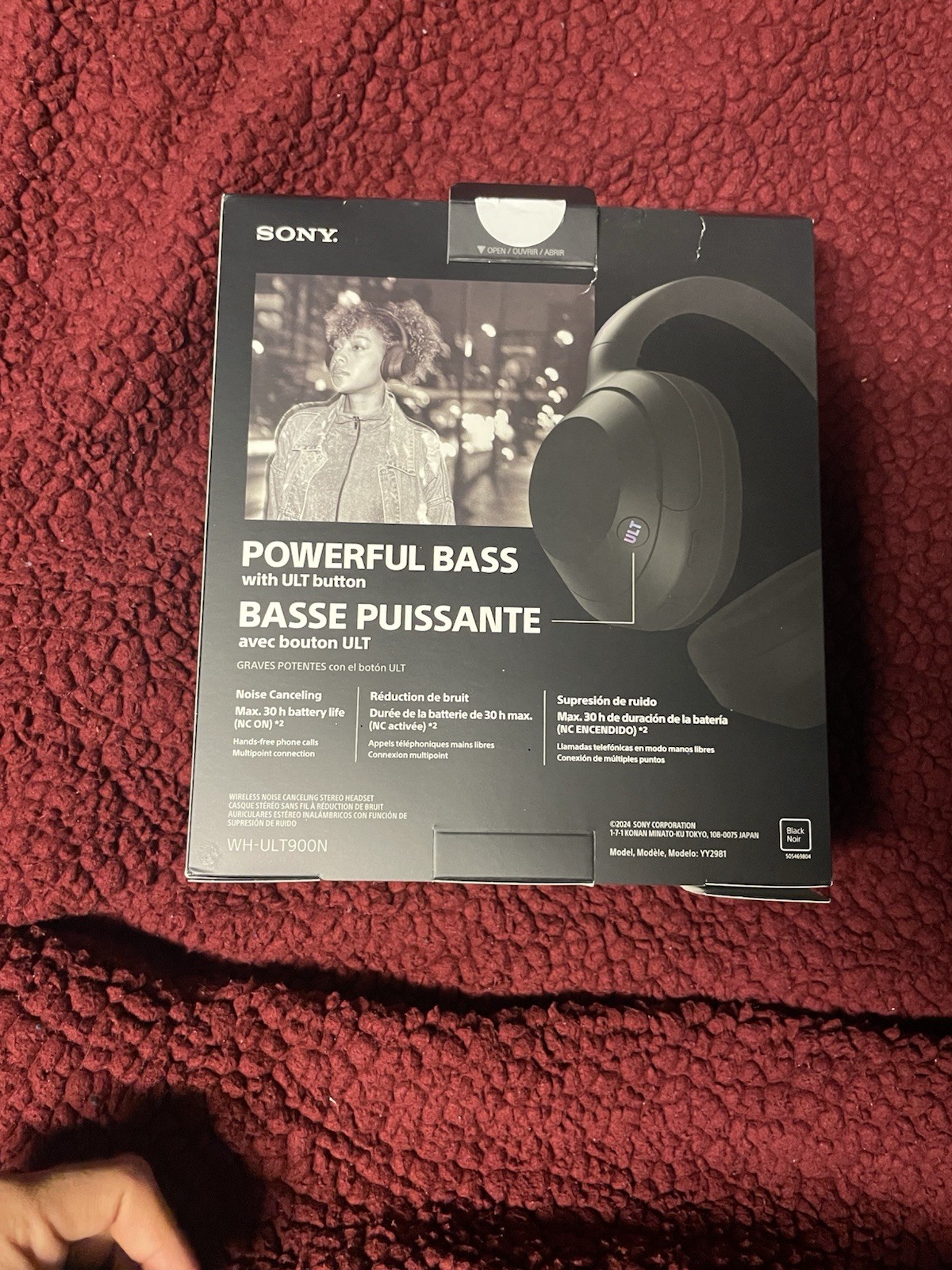 Sony ULT WEAR Bluetooth Wireless Noise Canceling Headphones – Black new